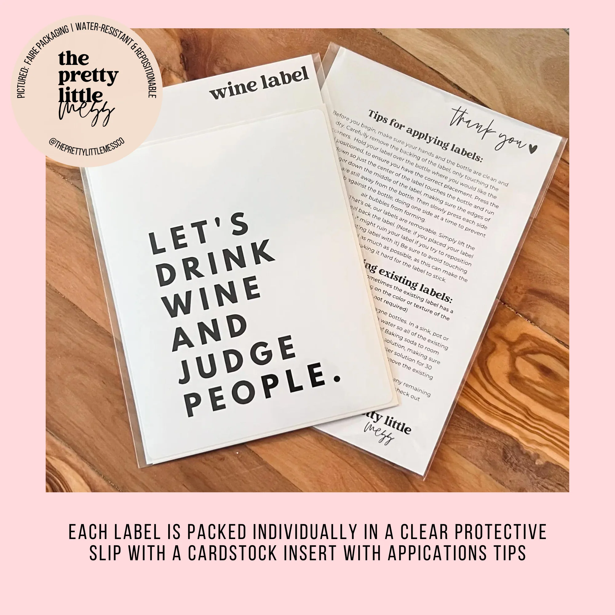 Here For You Always, Encouragement Wine Label Gift - Image 2