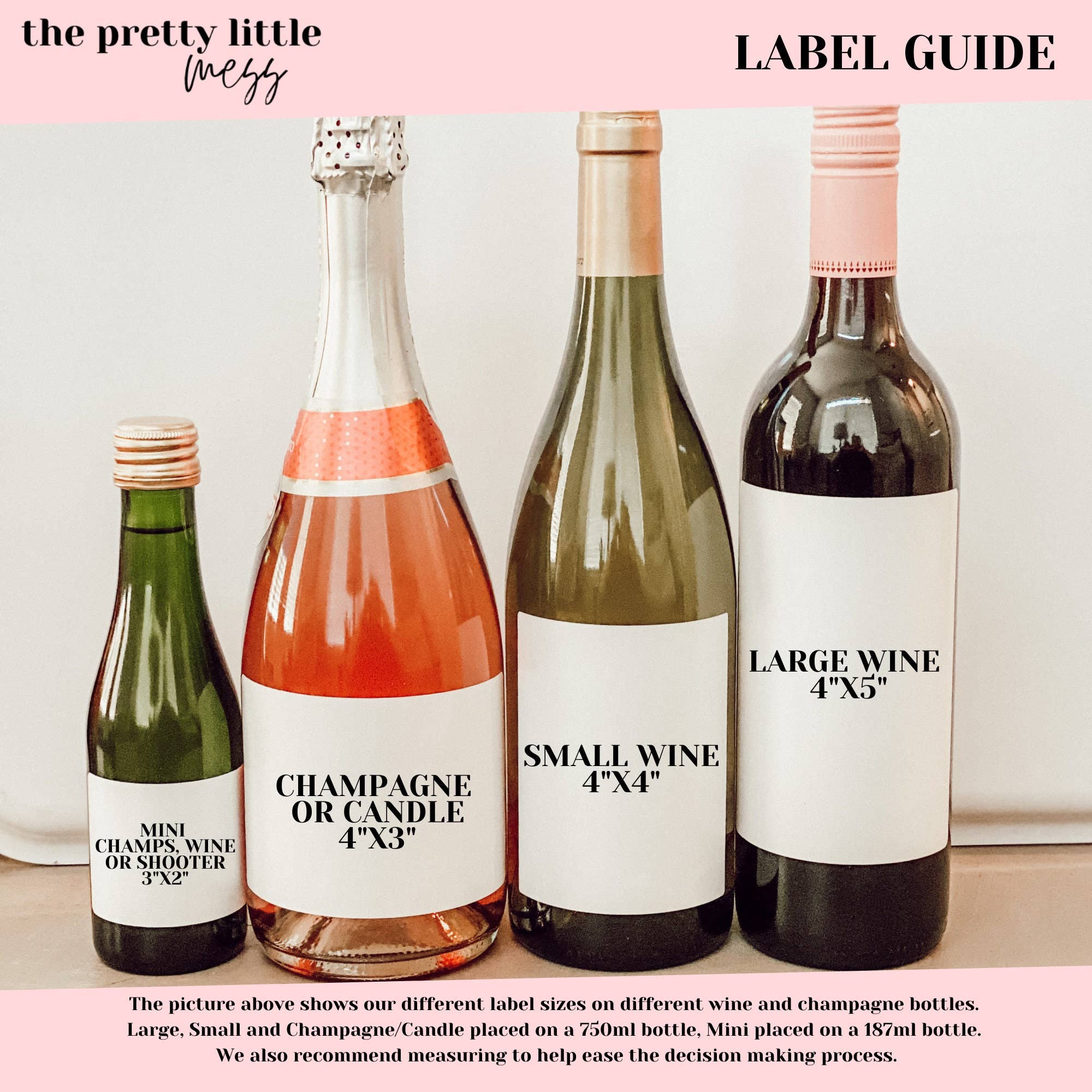 Thank You Wine Label, Thank You Card, Thank You Gift, Thank You Candle, Thank You Mini Champagne, Party Favor Thank You, Thank You Sticker - Image 4