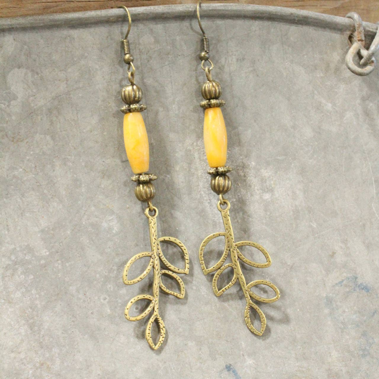 Blooming Bunny Vining Dangle Earrings - Image 2