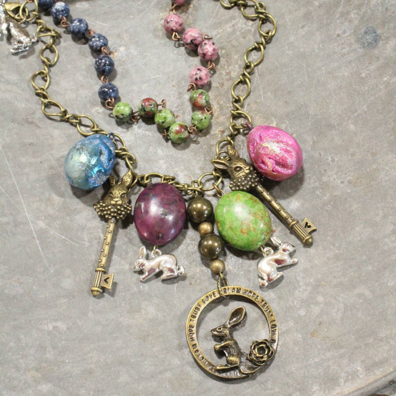 Bundle Of Bunnies Charming Necklace - Image 3