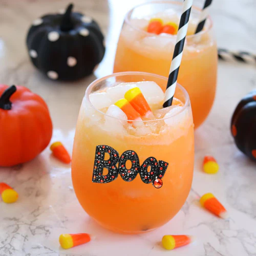 Boo Halloween Stemless Wine Glass - Image 2