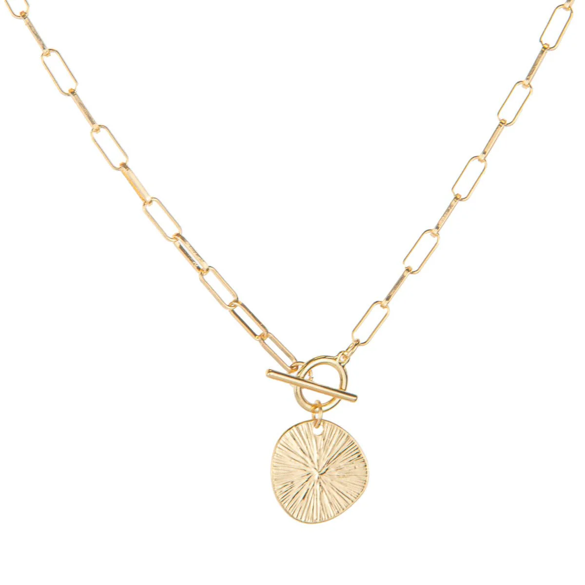 Gold Ascension Cross Necklace Gold 14" - Image 3