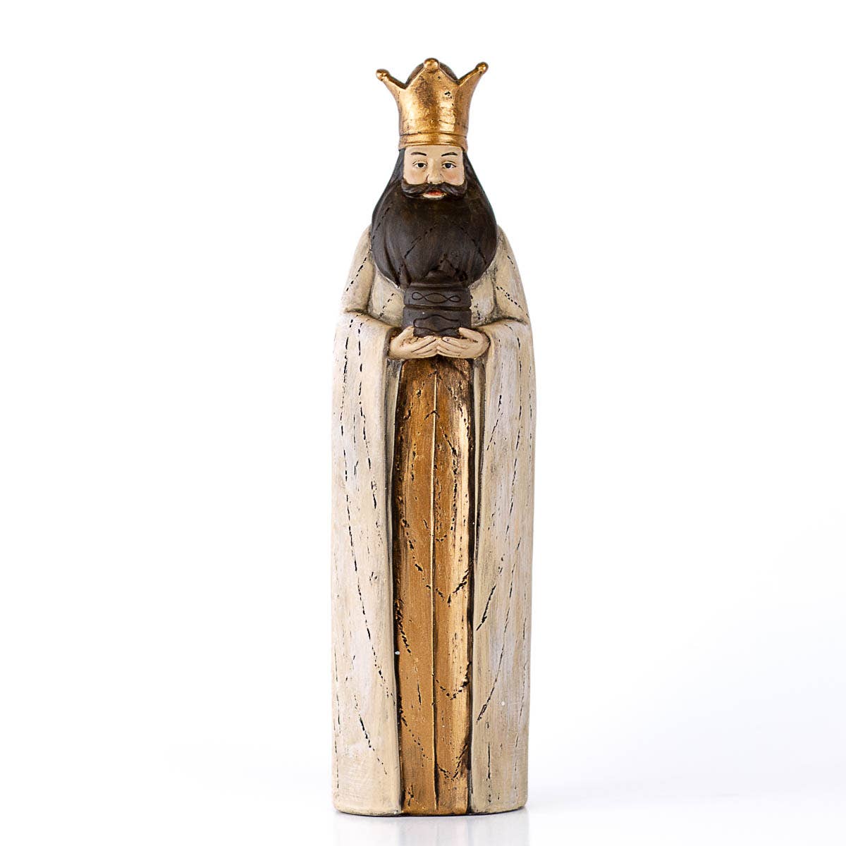 Balthasar Wise man -Antique White/Gold 3x11.25