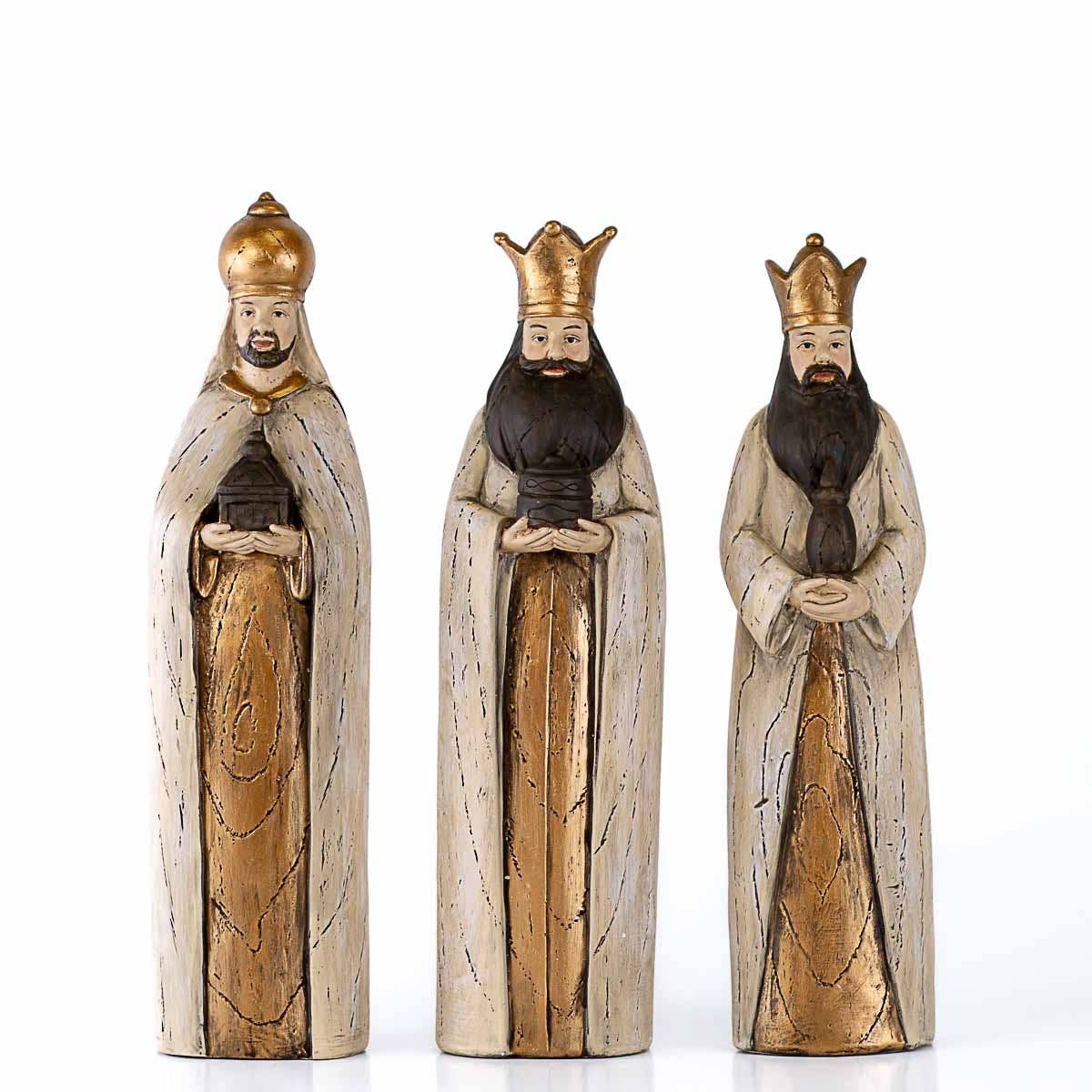 Caspar Wise man Antique White/Gold 3x11.5 - Image 2