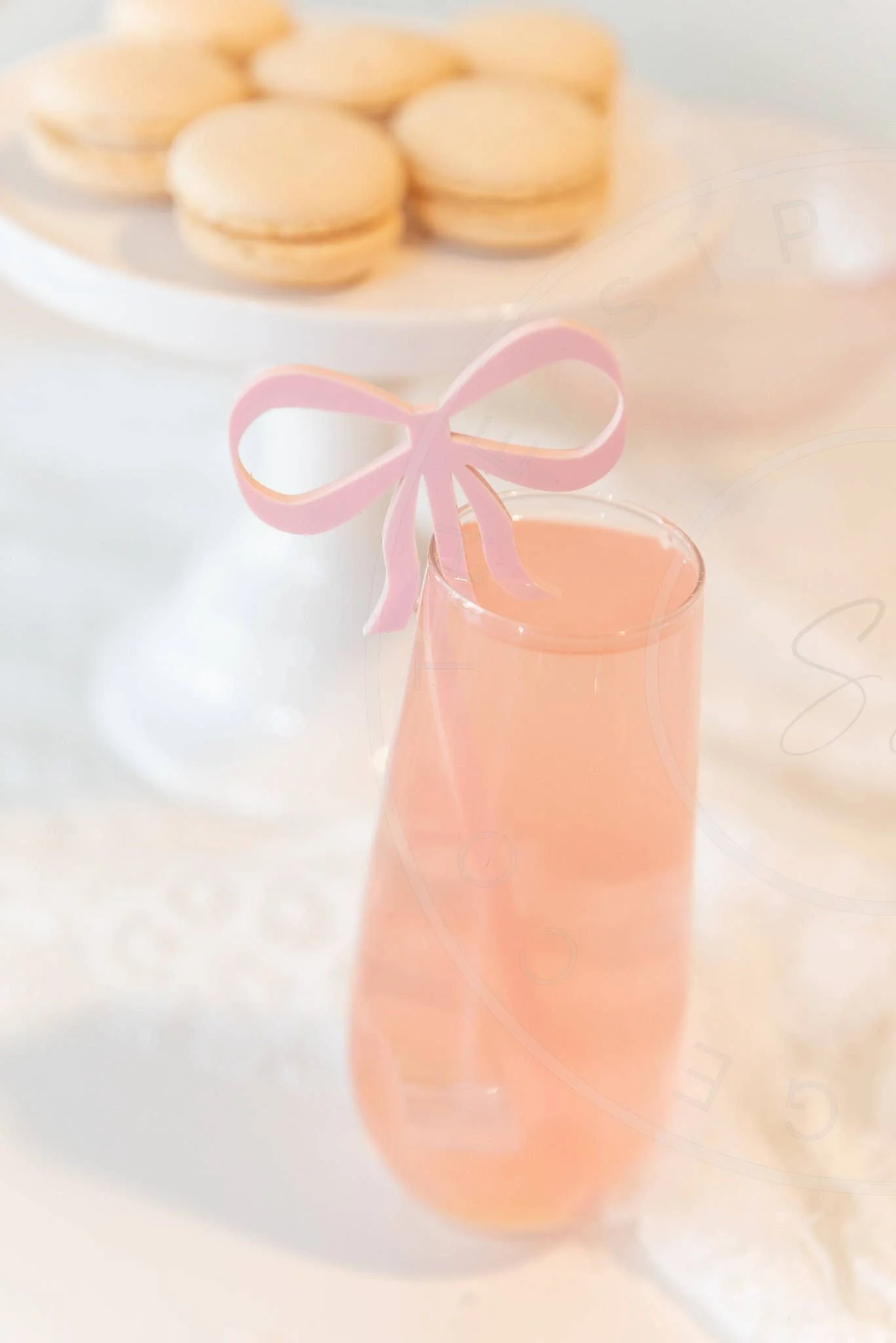 The Sip Social Co Pink Bow Cut Out Swizzle Stir Sticks - Image 2