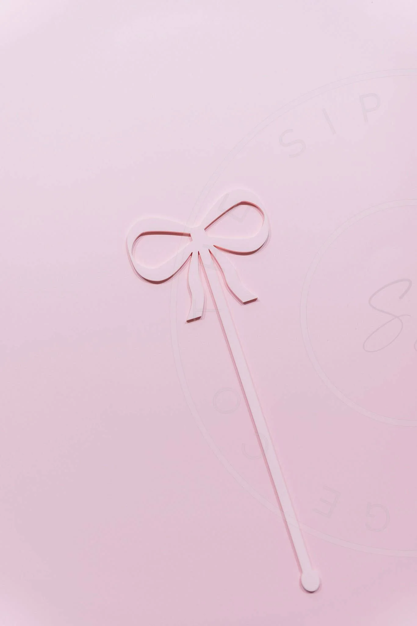 The Sip Social Co Pink Bow Cut Out Swizzle Stir Sticks - Image 4