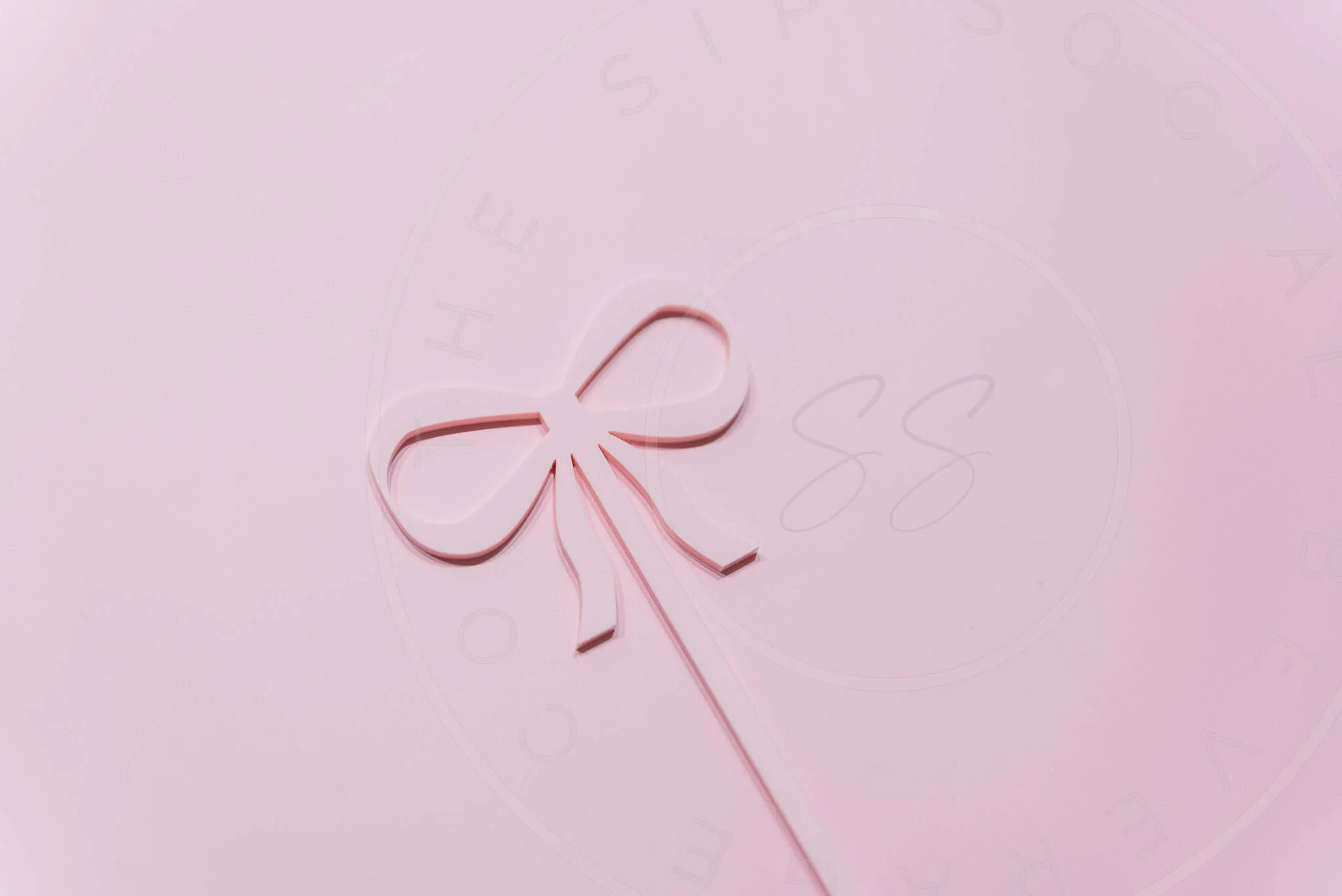 The Sip Social Co Pink Bow Cut Out Swizzle Stir Sticks - Image 5