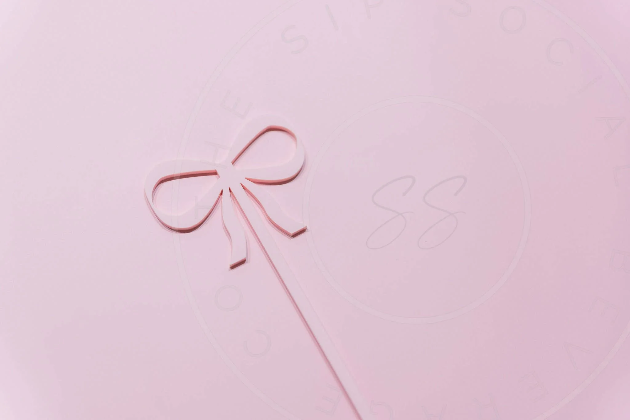 The Sip Social Co Pink Bow Cut Out Swizzle Stir Sticks - Image 6