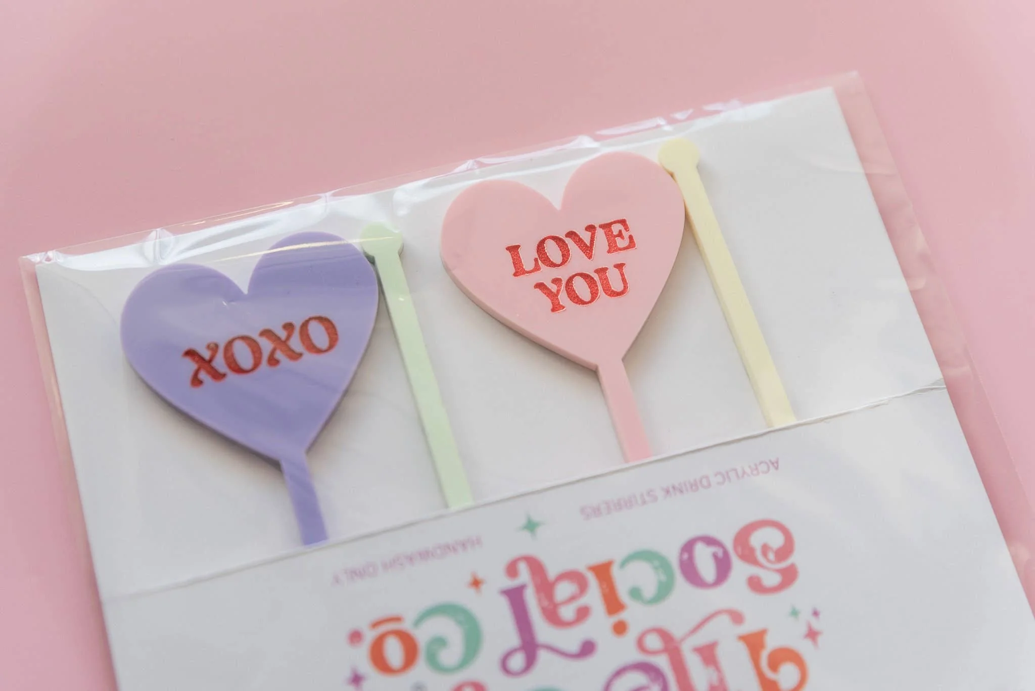Retro Conversation Heart Drink Stirrers - Image 3