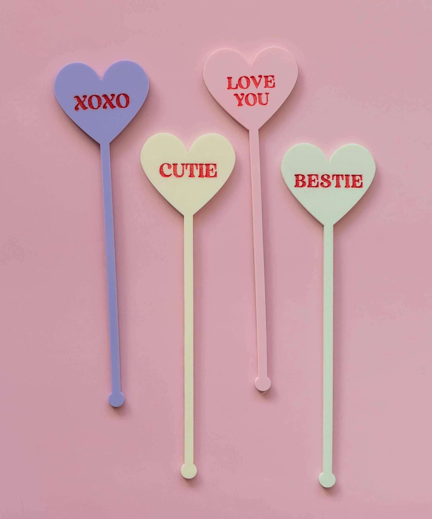 Retro Conversation Heart Drink Stirrers - Image 7