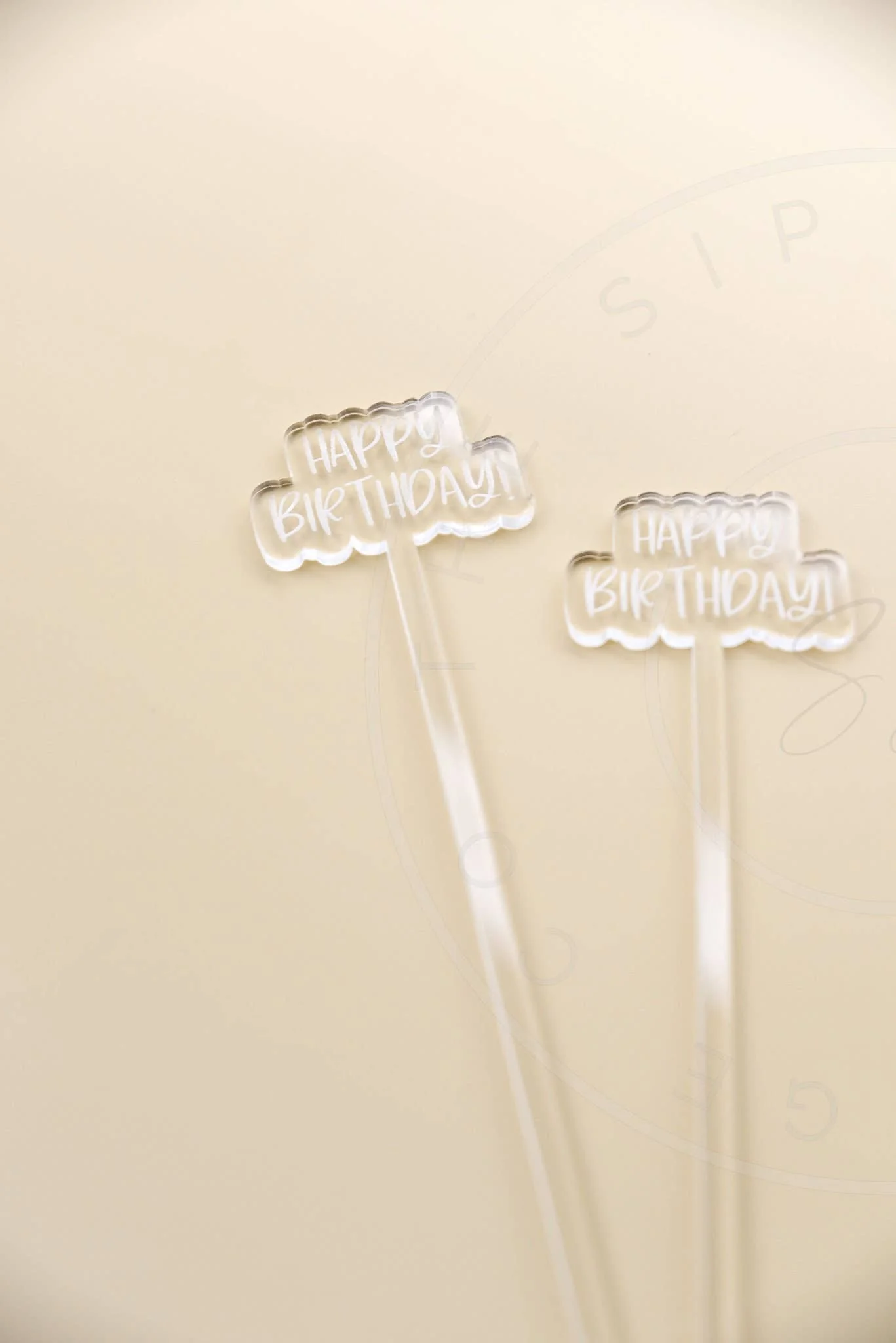 Happy Birthday Party Drink Stirrers - Image 3