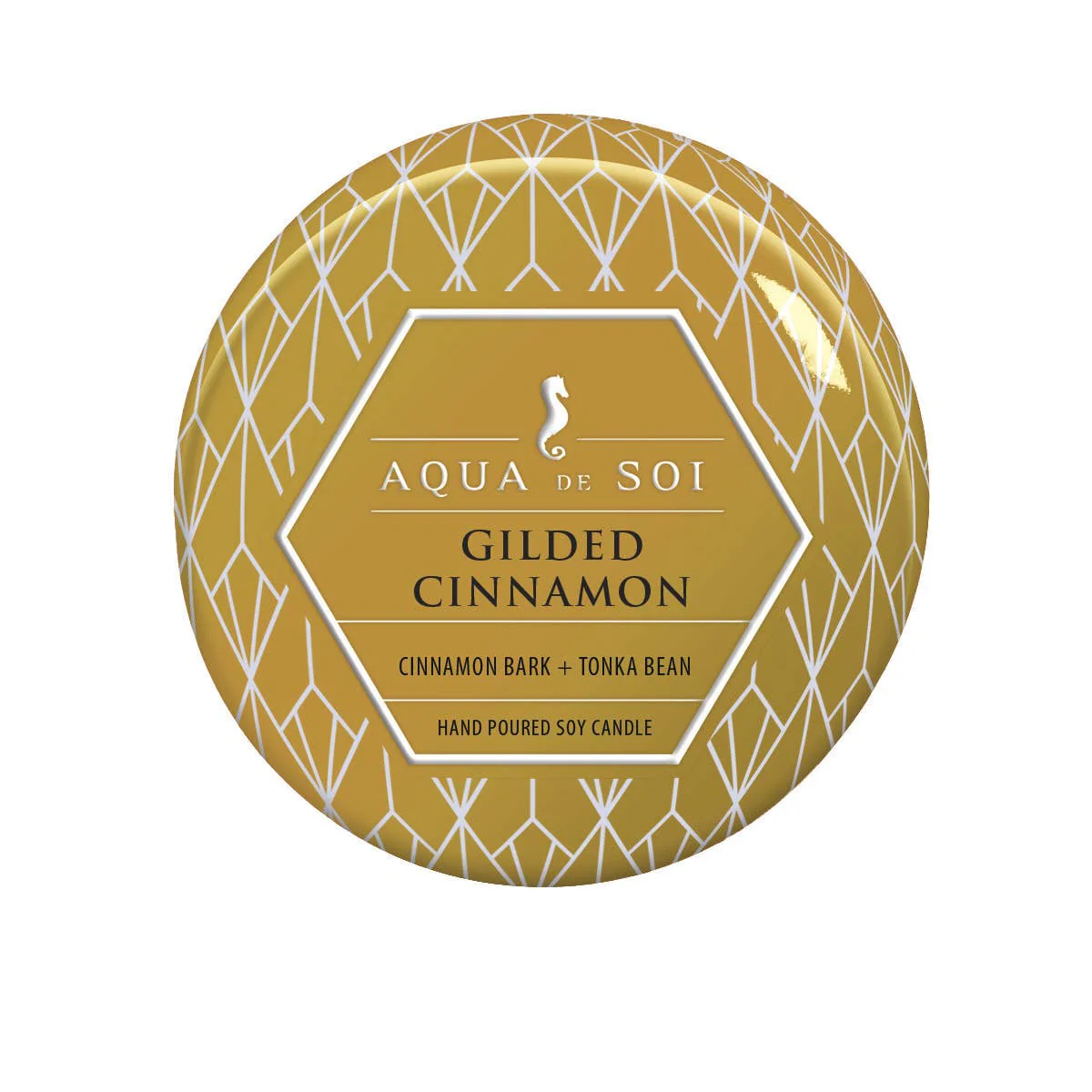 Gilded Cinnamon 4 oz Soy Candles Tin