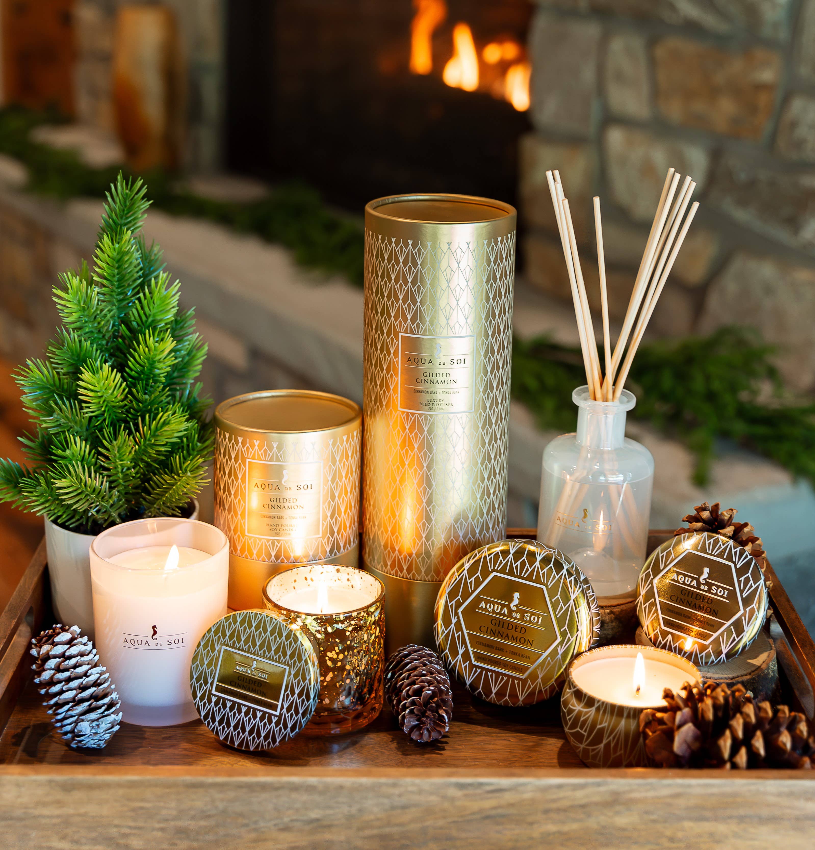 Gilded Cinnamon 4 oz Soy Candles Tin - Image 2