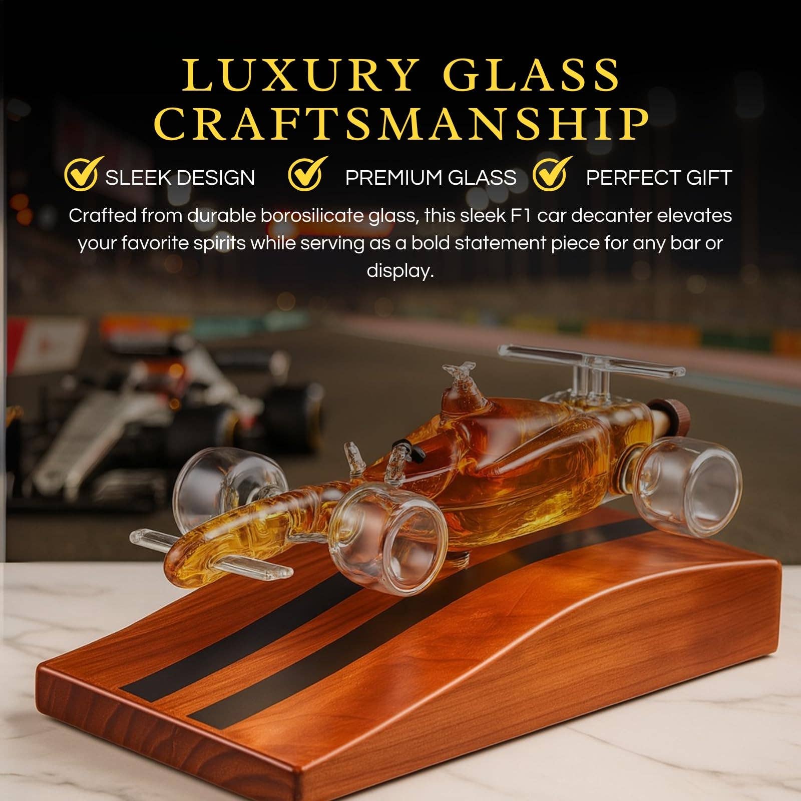 F1 Racecar Whiskey Decanter - 8.12oz - - Image 2