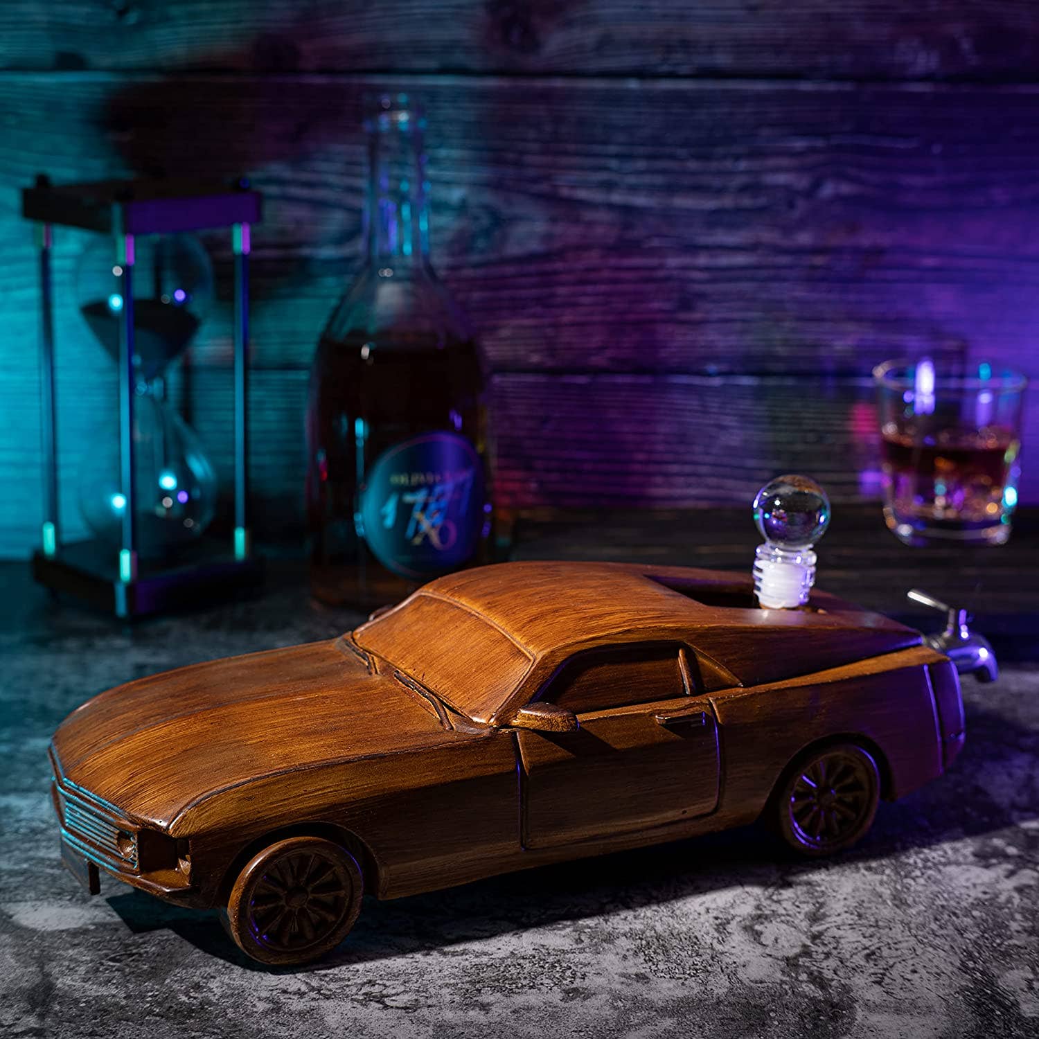 Mustang Car Wine & Whiskey Decanter Set 500ml - Image 4