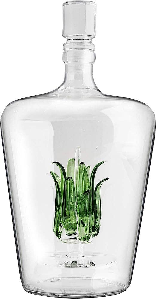 Tequila Decanter Set With Agave Decanter and 6 Agave Glasses - Image 3