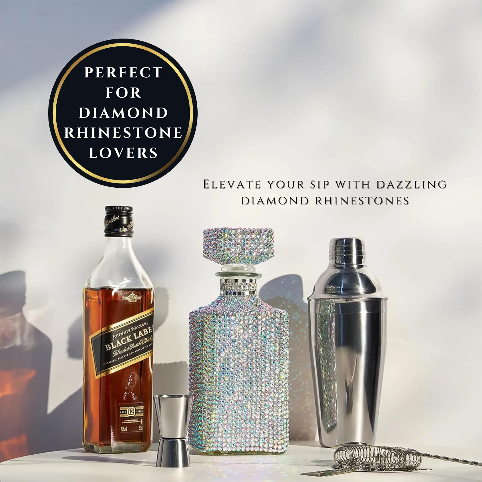 Unique Diamond Rhinestone Decanter | Bling 730 mL - Image 3