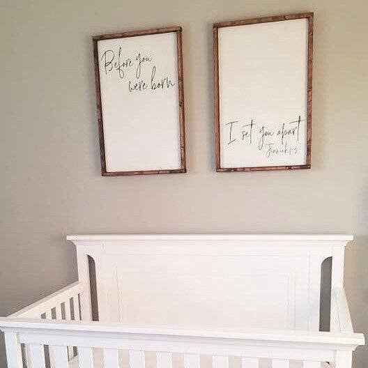 Before you were born - I set you apart Wall Art -2 PIECE