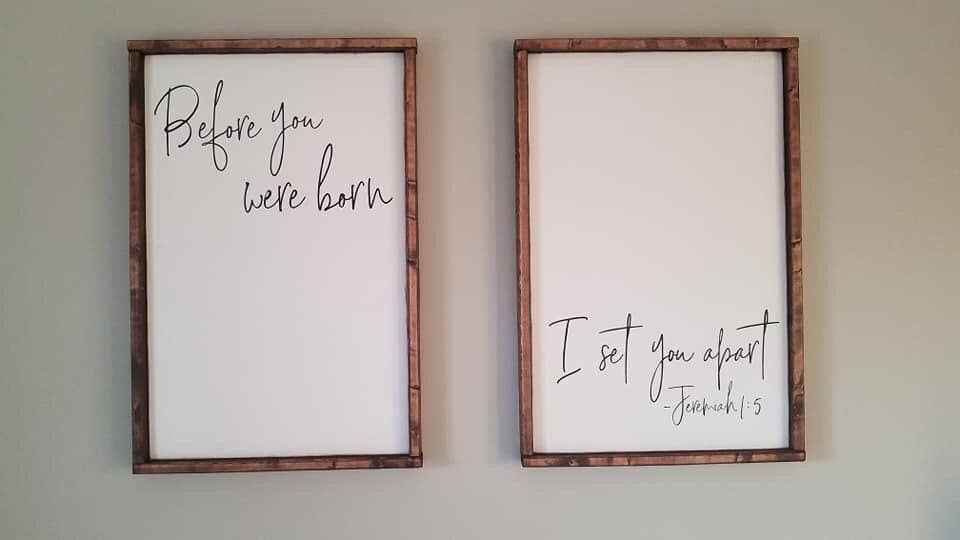 Before you were born - I set you apart Wall Art -2 PIECE - Image 5