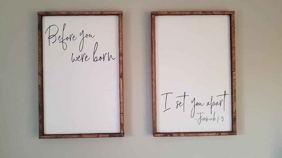Before you were born - I set you apart Wall Art -2 PIECE - Image 8