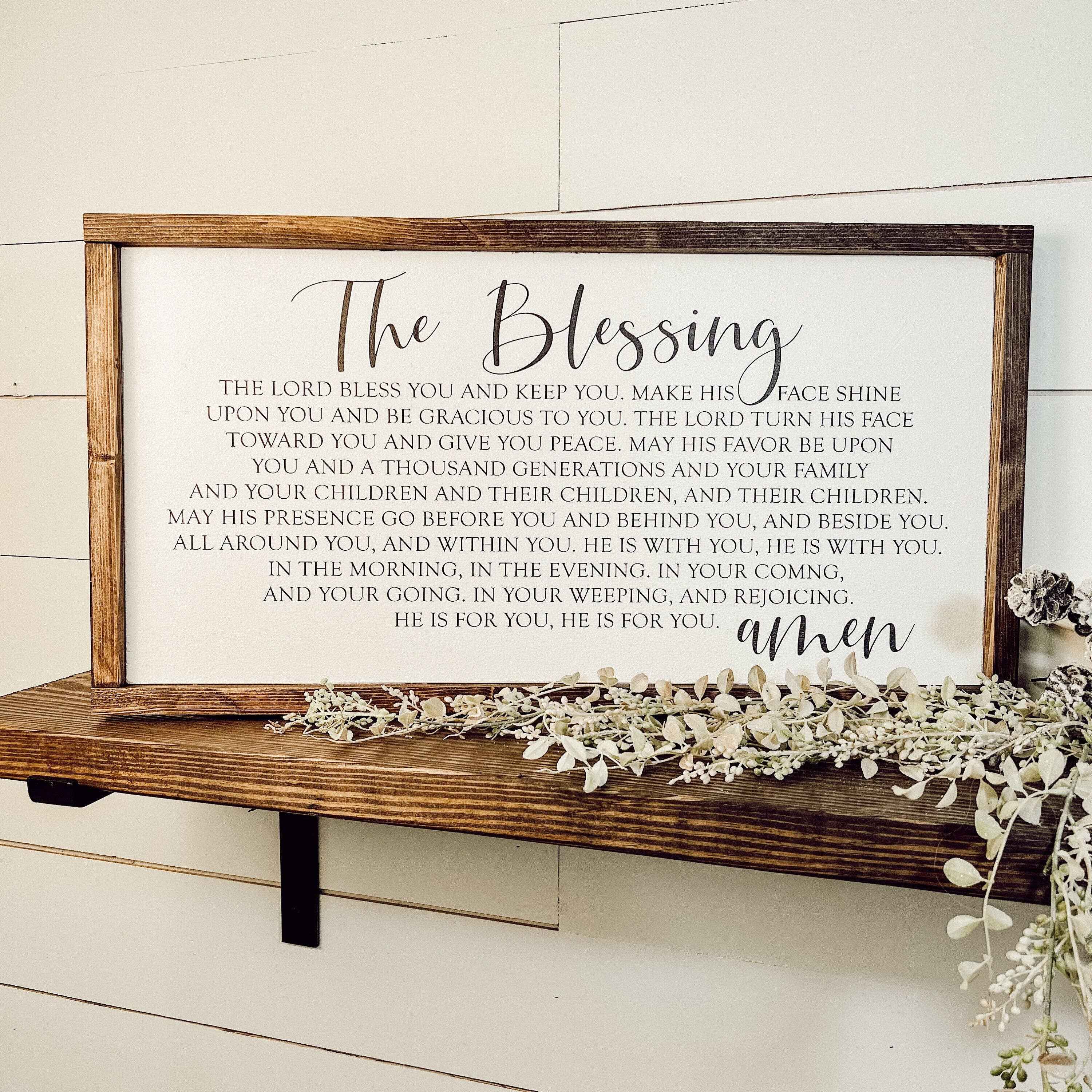 The blessing - wood sign -13” x 25”