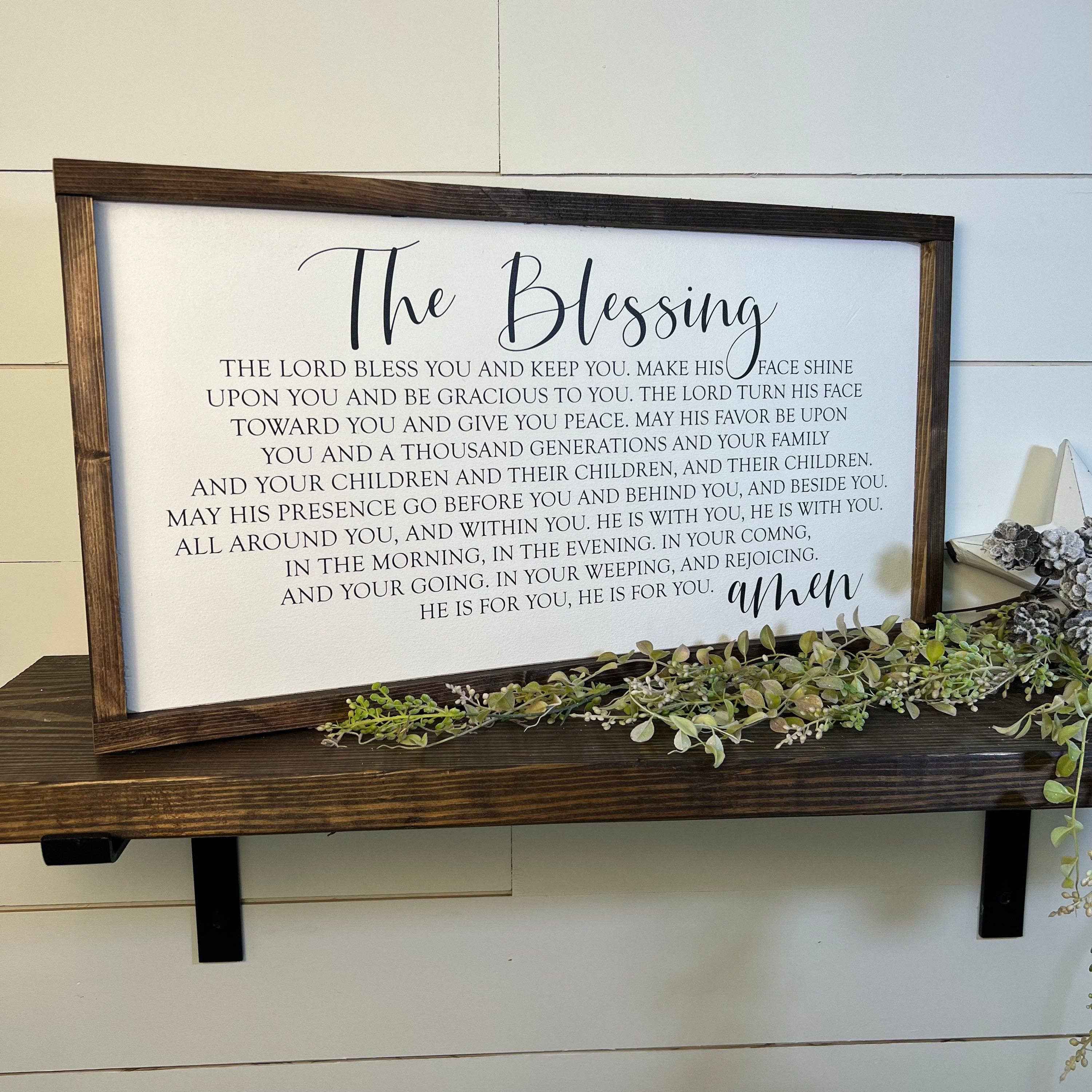 The blessing - wood sign -13” x 25” - Image 2
