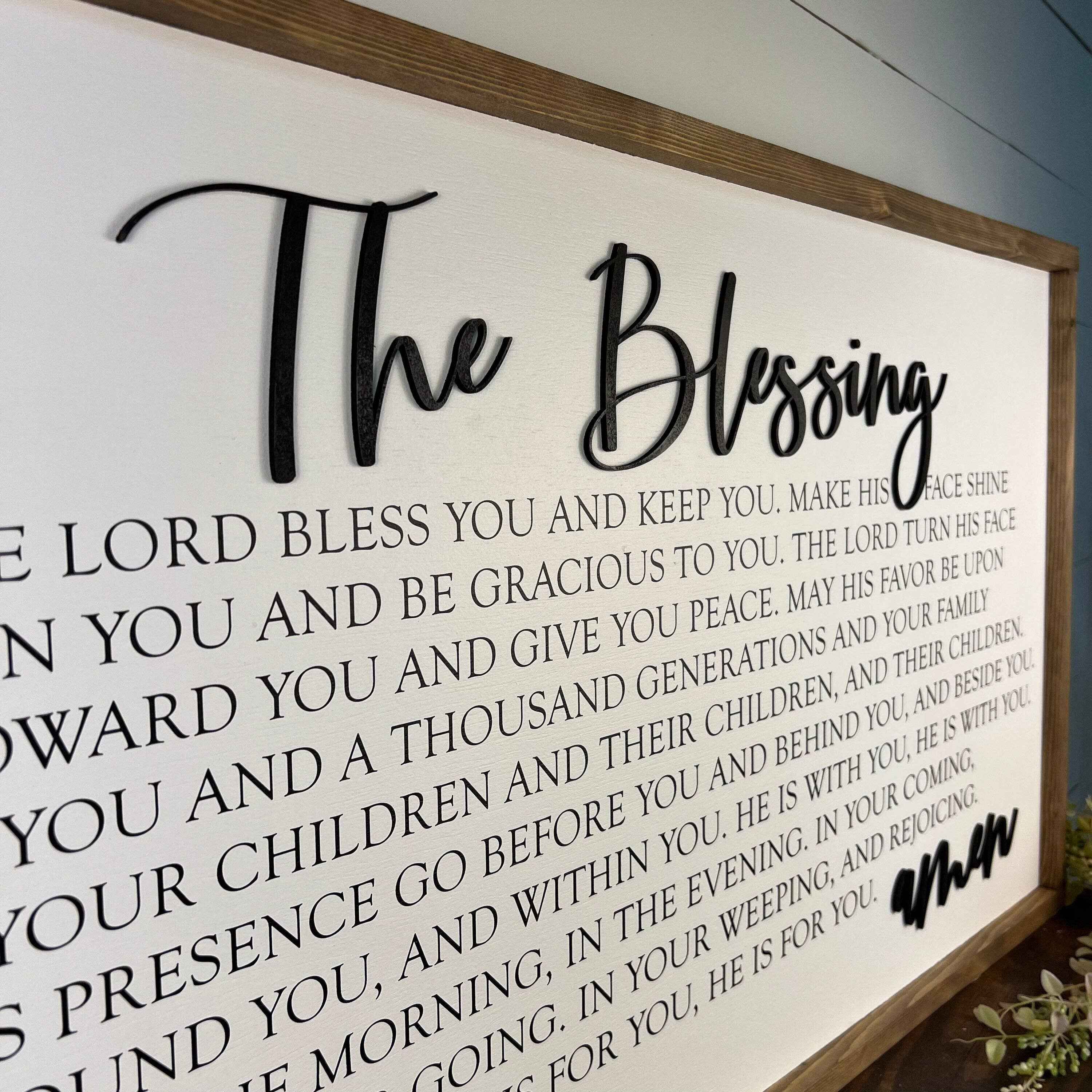 The blessing - wood sign -13” x 25” - Image 3