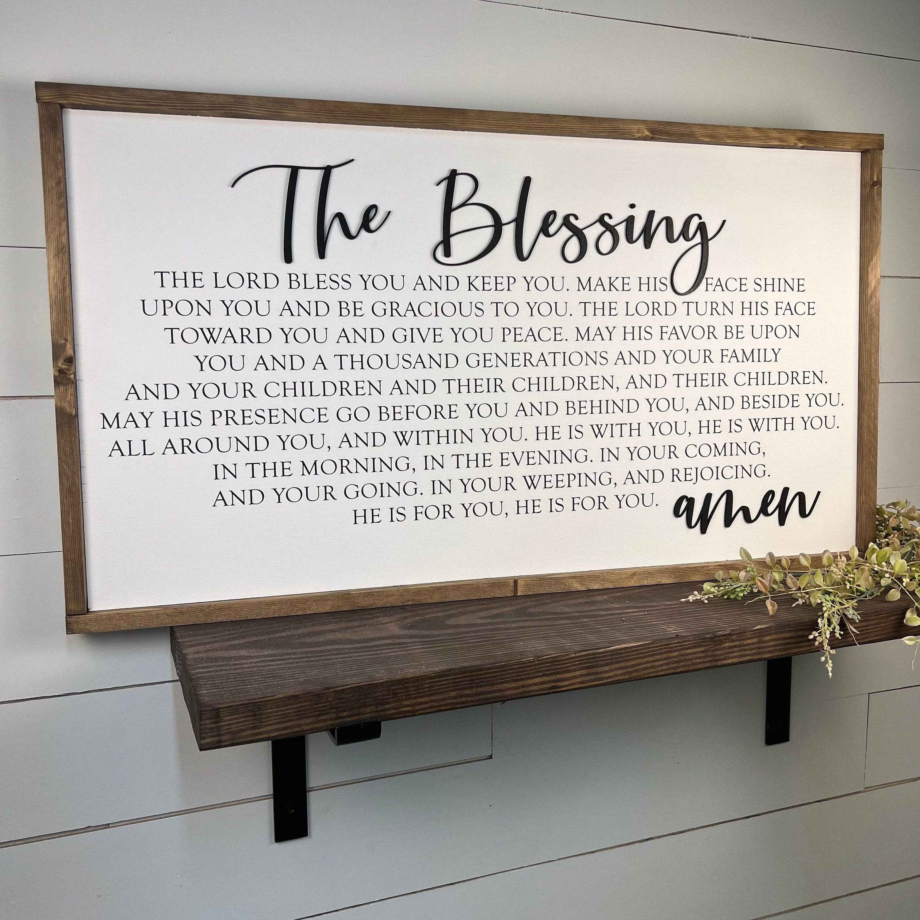 The blessing - wood sign -13” x 25” - Image 4