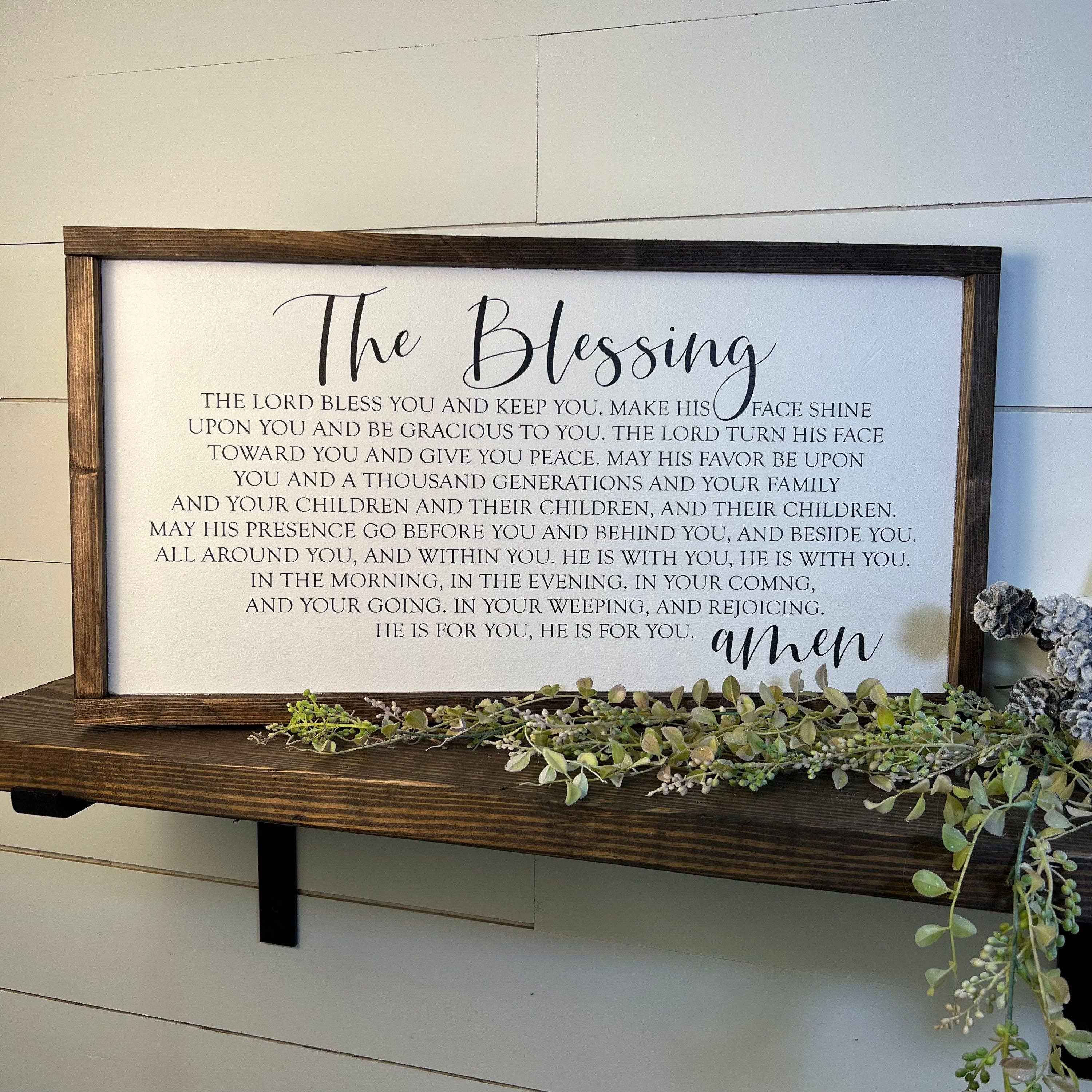 The blessing - wood sign -13” x 25” - Image 5