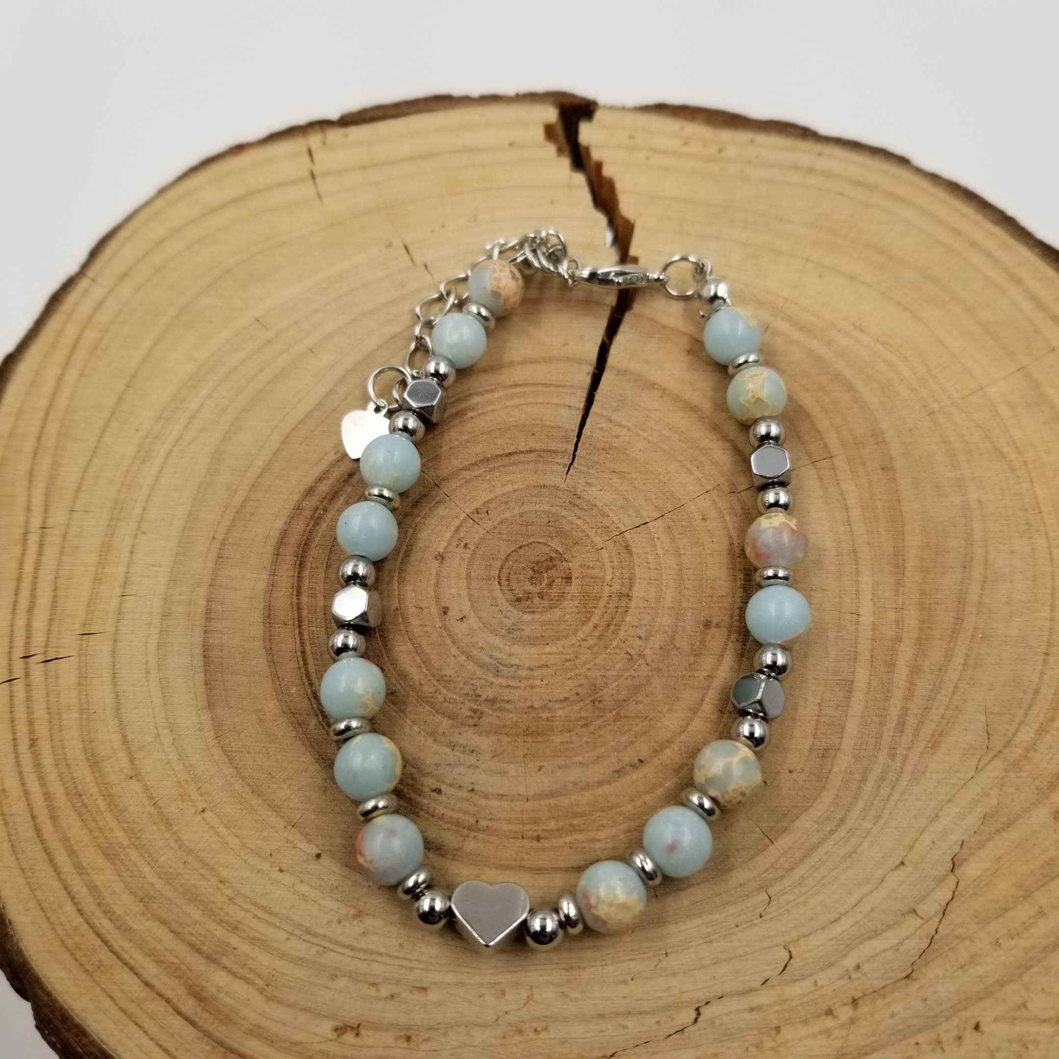 To My Mom Heart Natural Stone Mother's Day Bracelet - Image 2