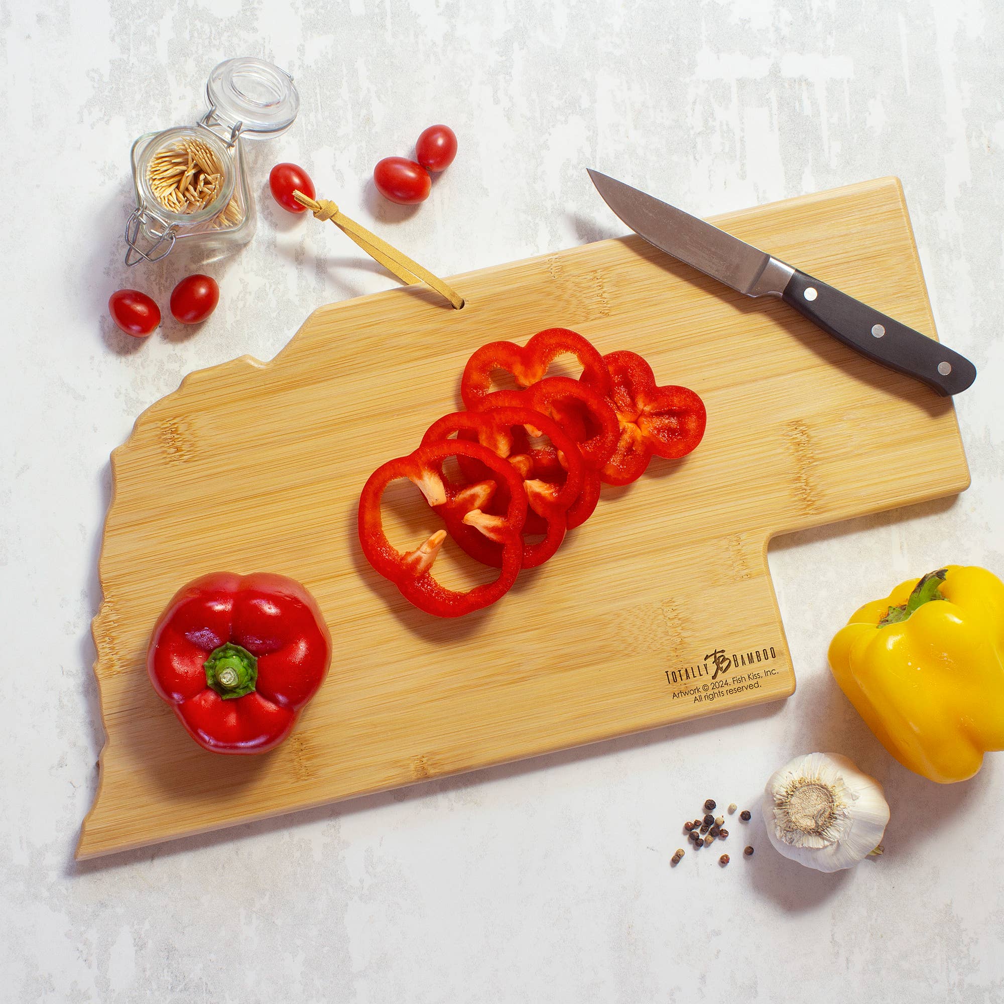Nebraska Cutting Board with Artwork by Fish Kiss™ - Image 4