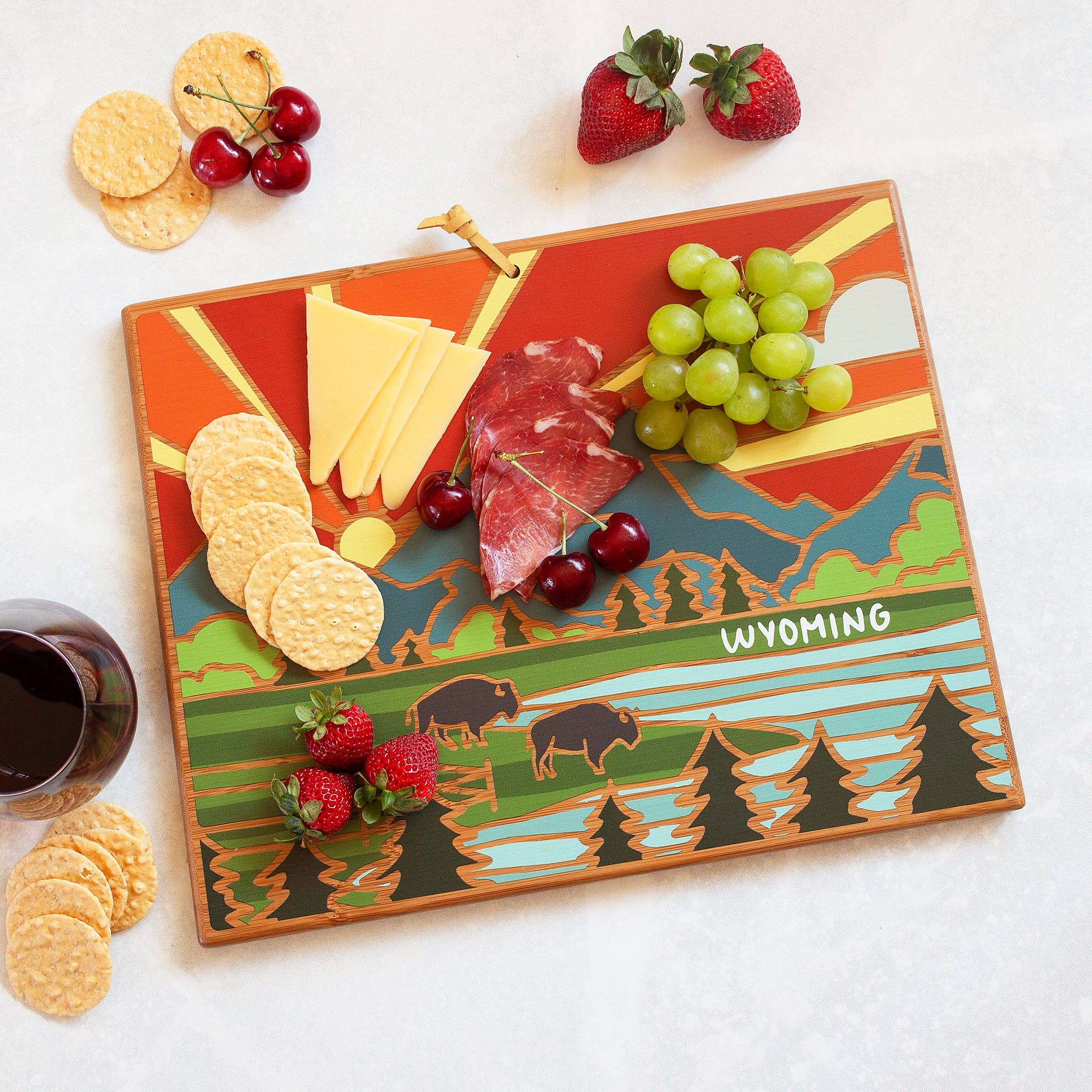 Wyoming Cutting Board with Artwork by Summer Stokes - Image 2