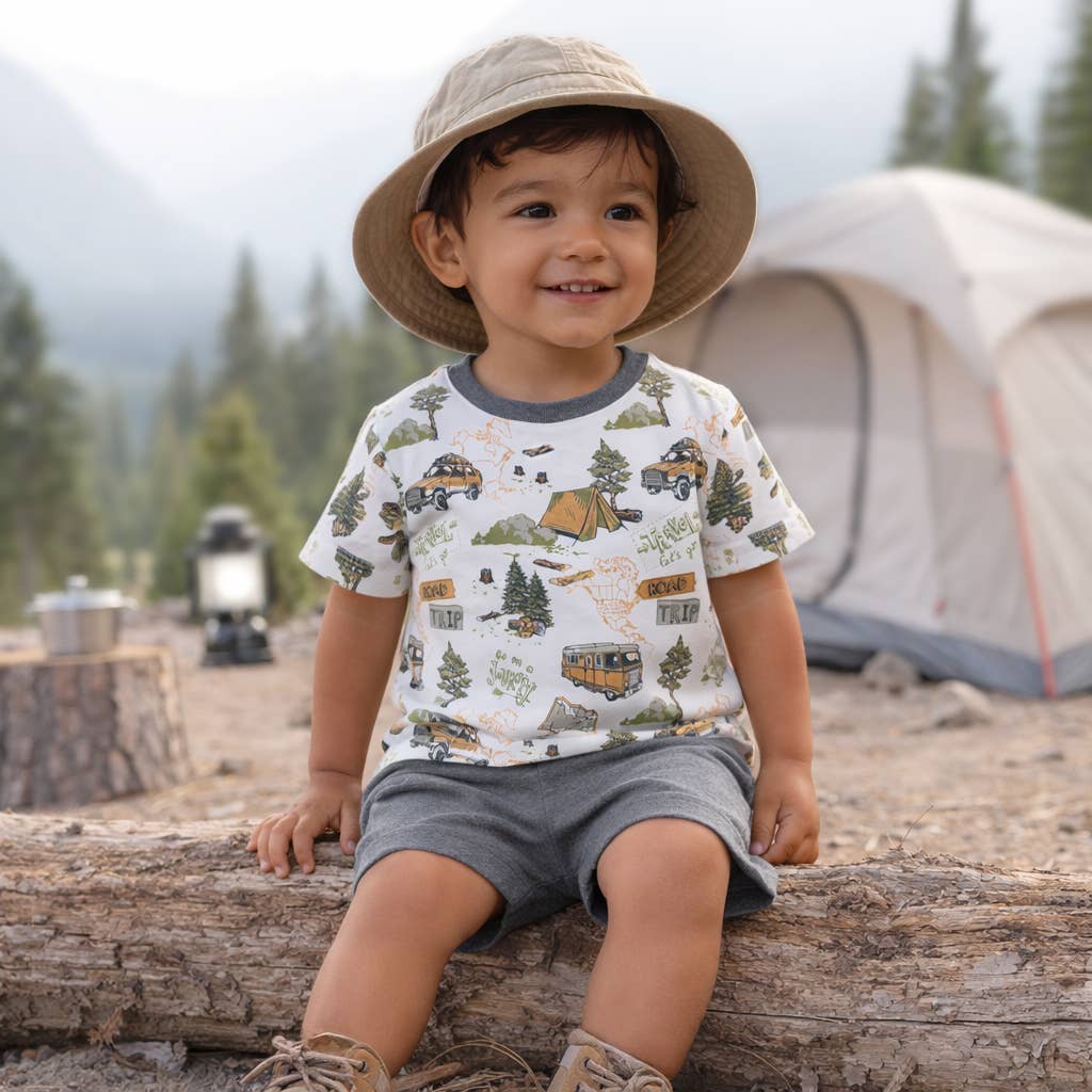 Trailblazer Bamboo T-Shirt & Cotton Shorts Set for Boys - Image 2