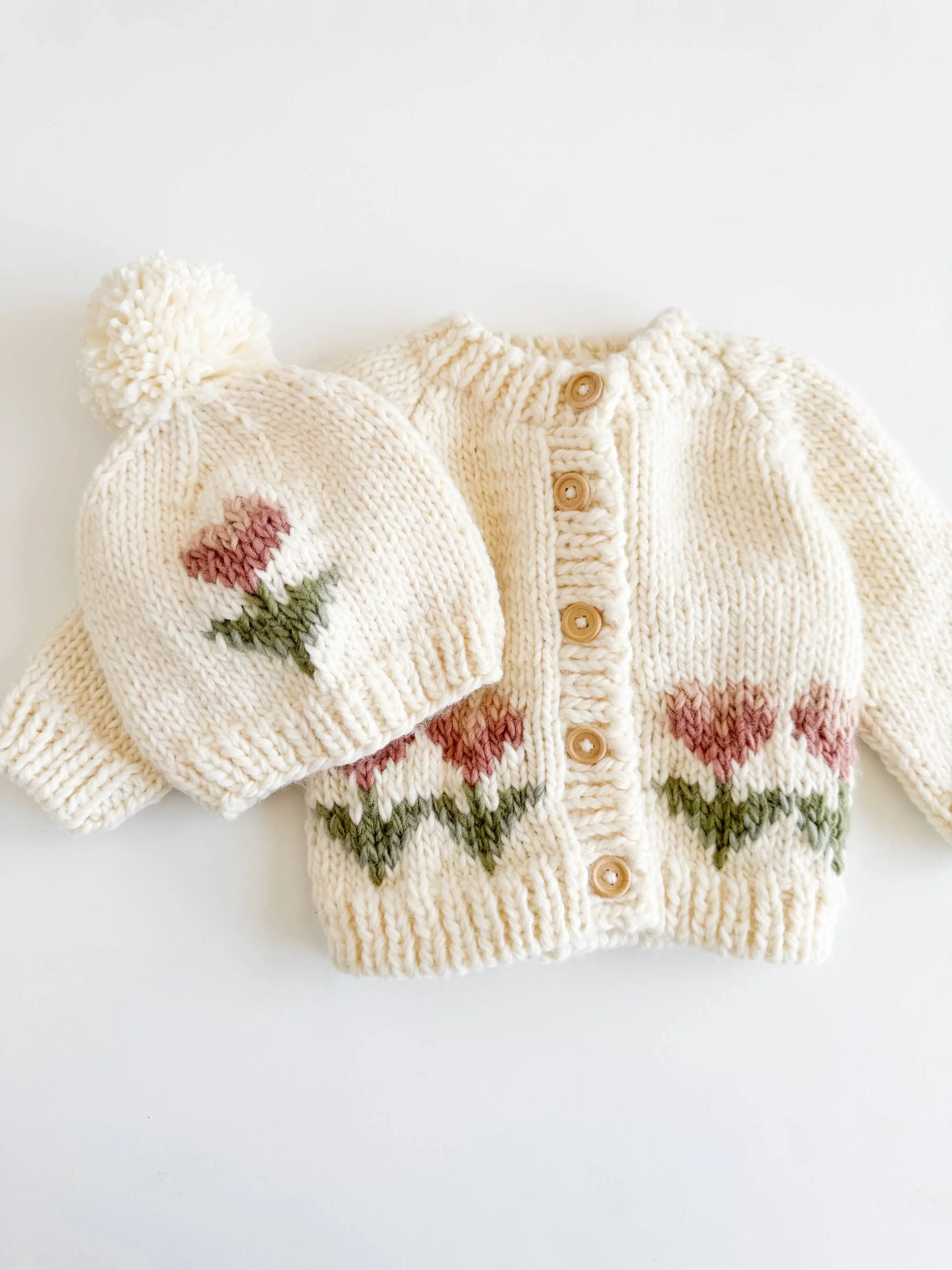 Tulip Flower Cardigan Baby Kid Fall Spring Sweater Apparel - Image 3