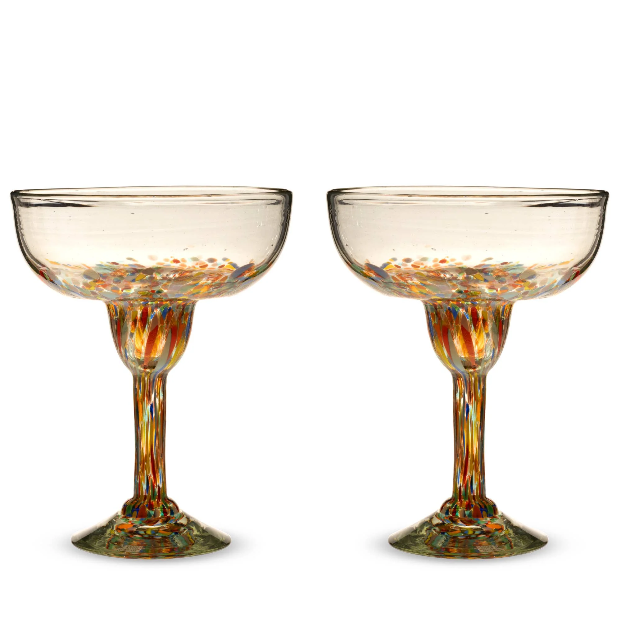 Artistico Recycled Glass Margarita Glasses Set of 2