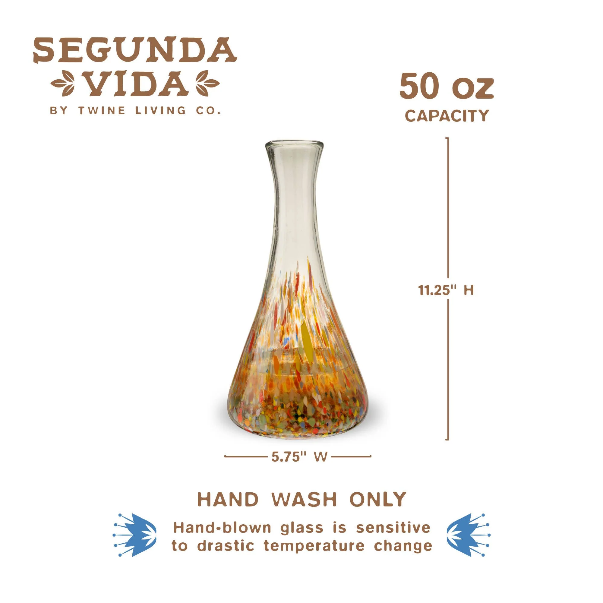 Segunda Vida Artistico Recycled Glass Wine Decanter - Image 6