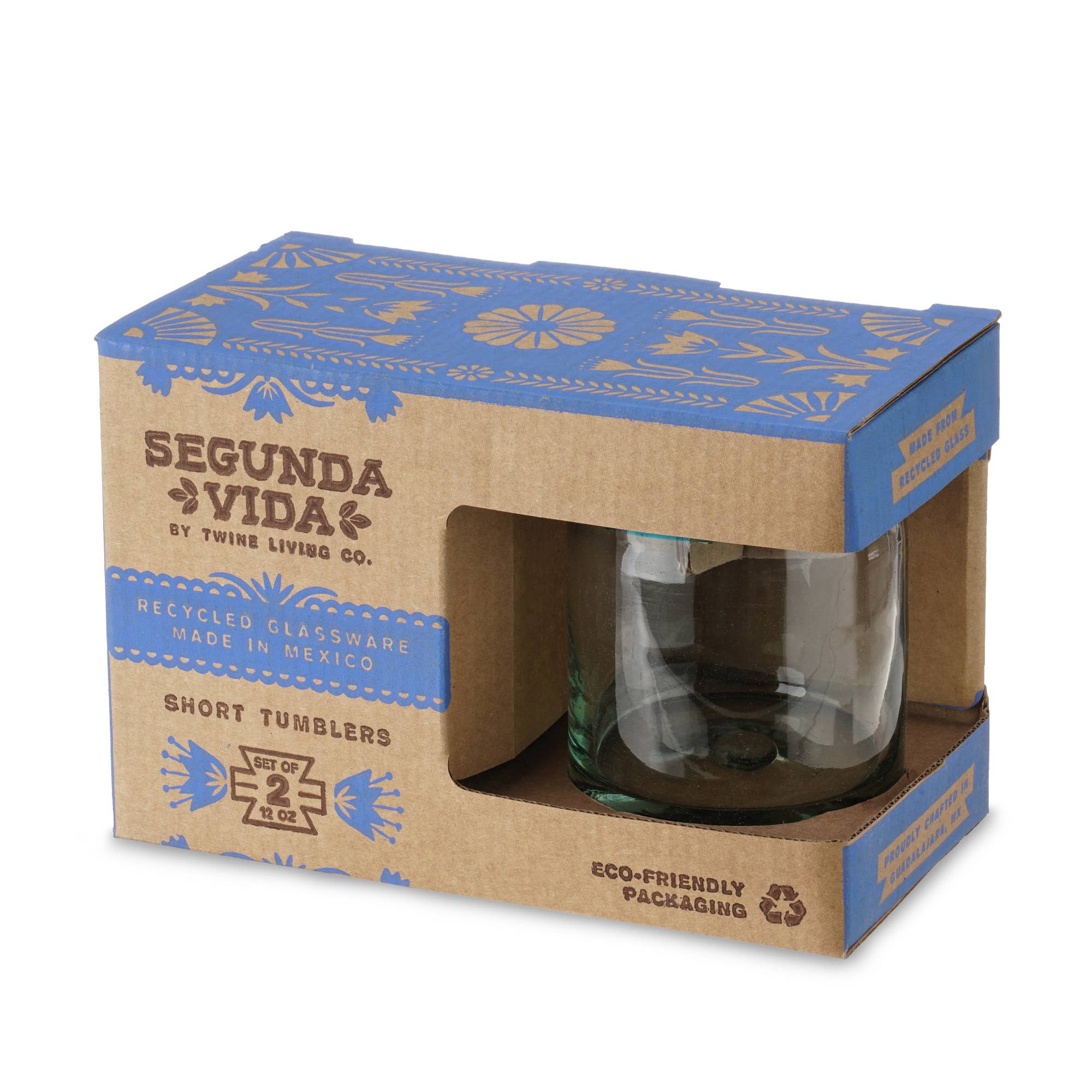 Segunda Vida Primavera Recycled Glass Tumblers Set of 2 - Image 2