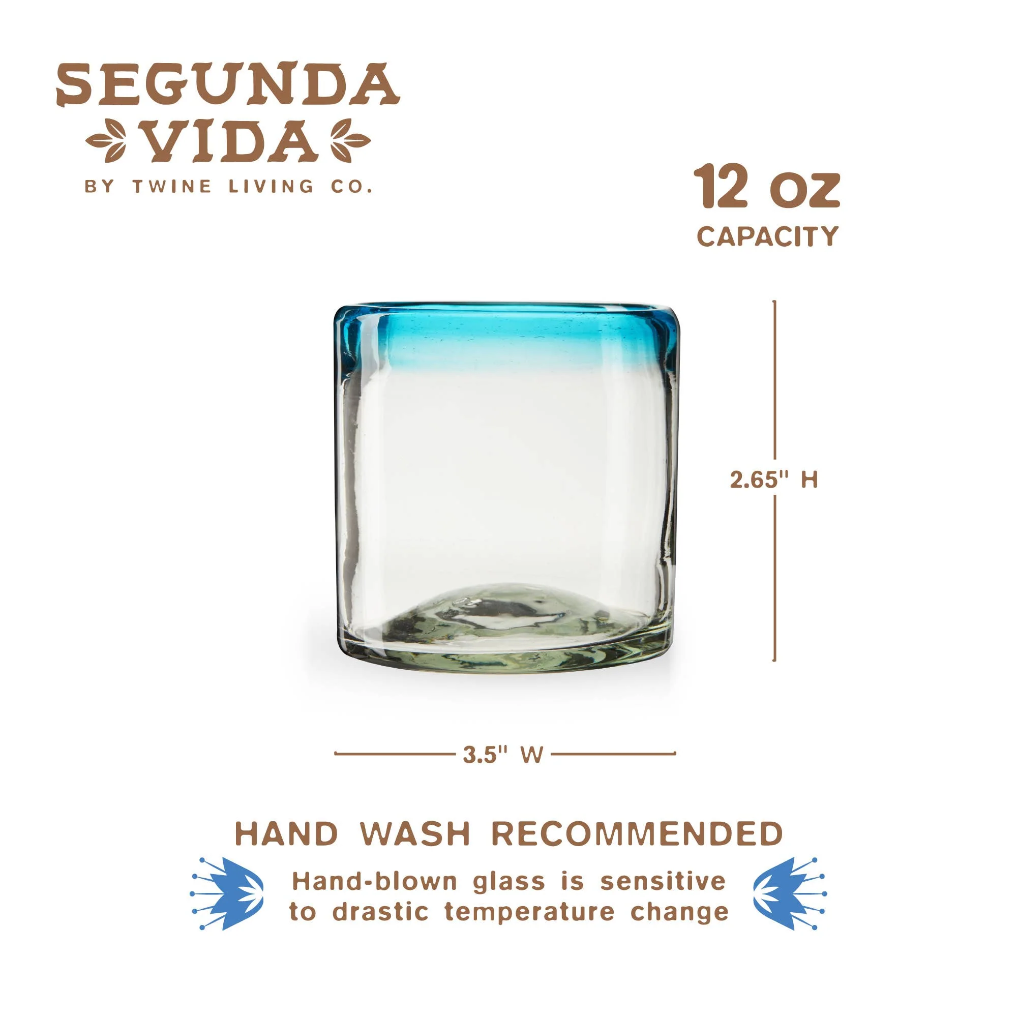 Segunda Vida Primavera Recycled Glass Tumblers Set of 2 - Image 6
