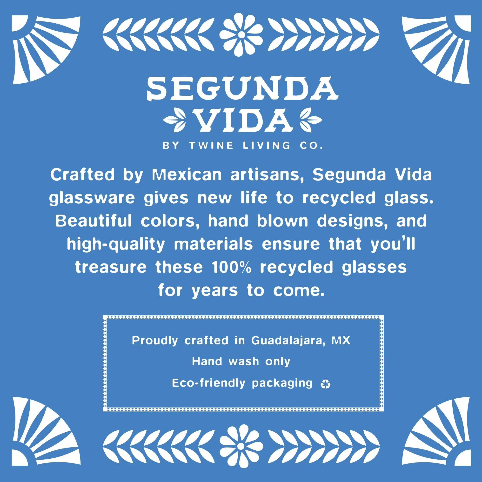 Segunda Vida Primavera Recycled Glass Tumblers Set of 2 - Image 7