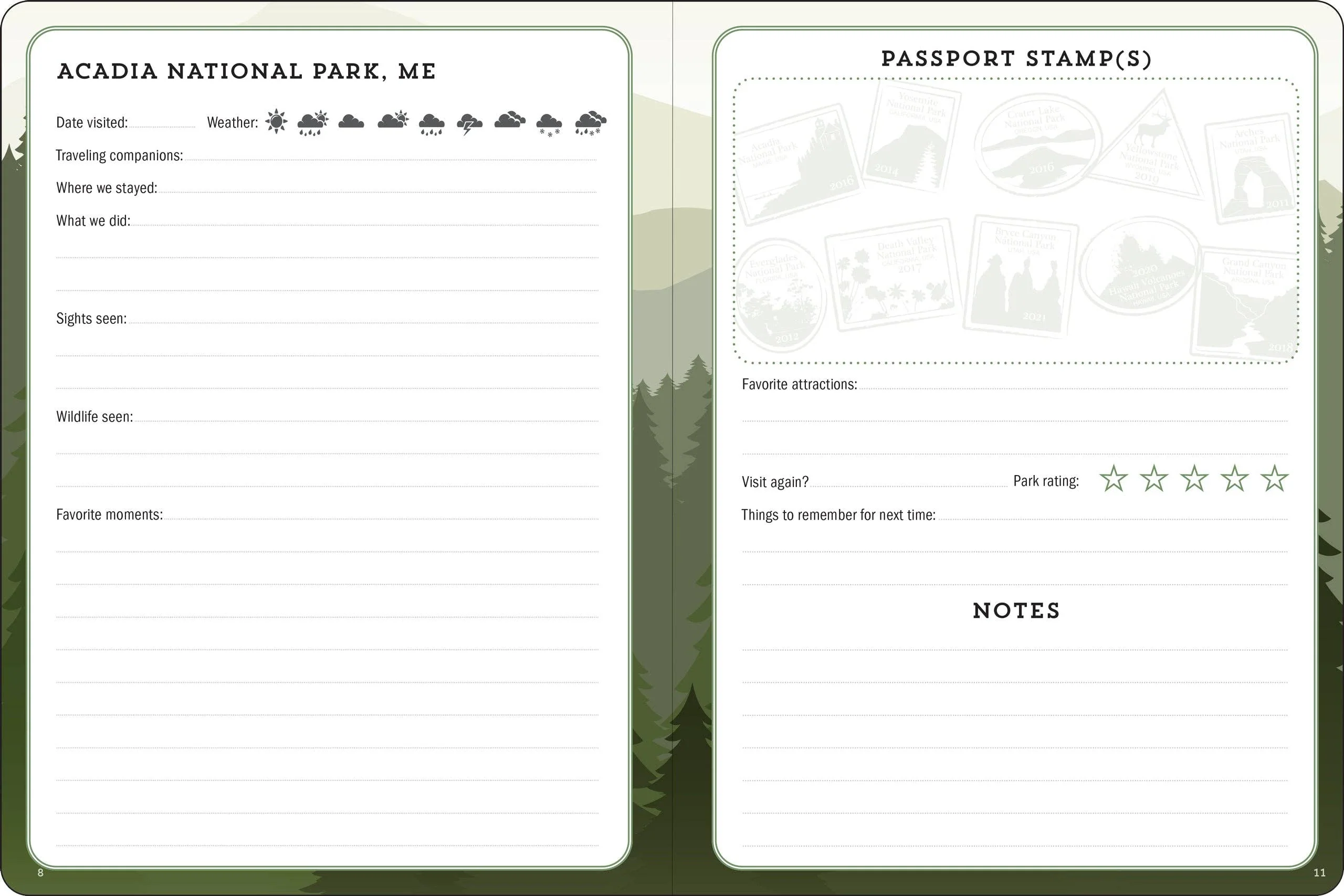 USA National Parks Journal & Passport Stamp Book - Image 4