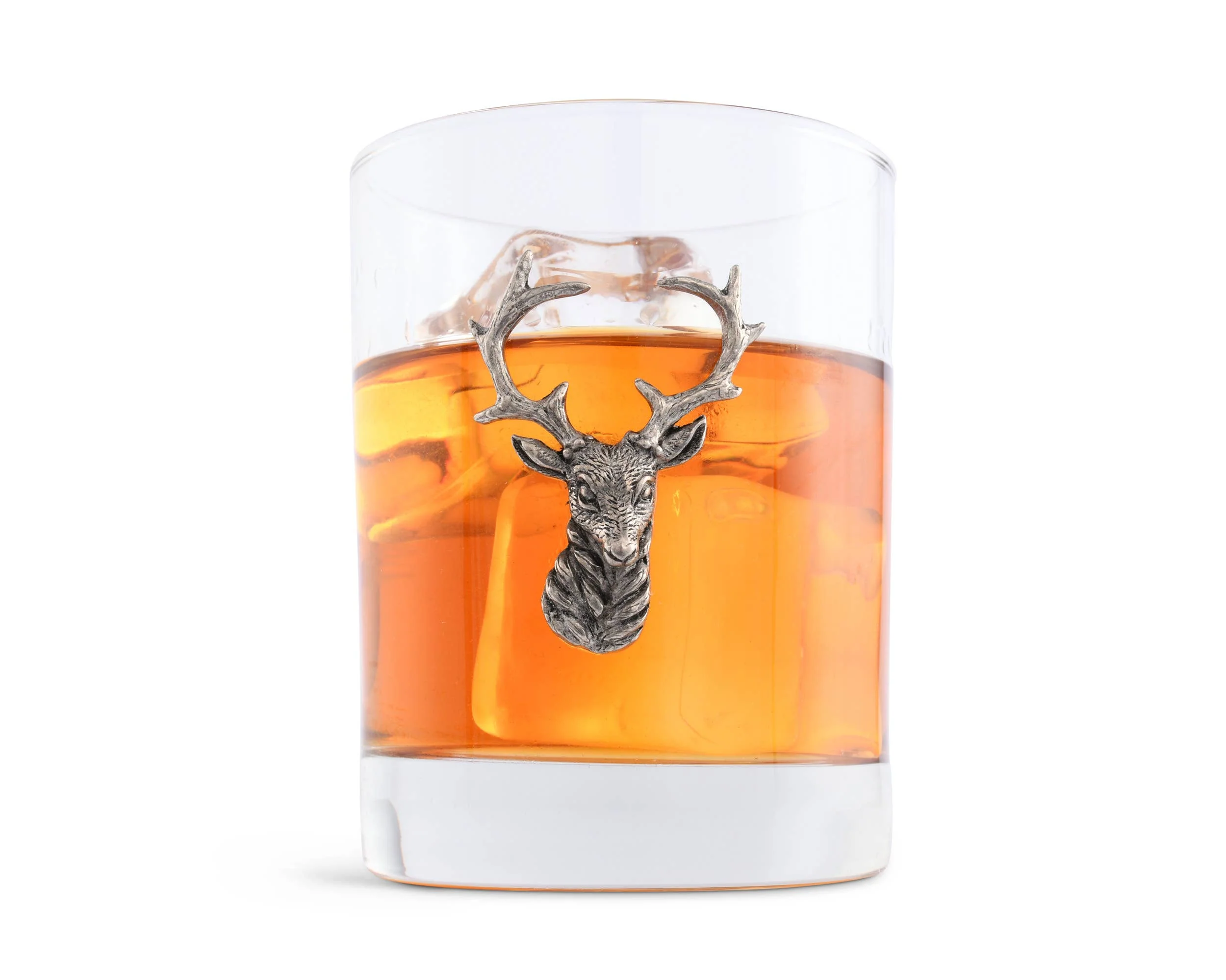 Elk Head Double Old Fashion Bar Glass - Image 2
