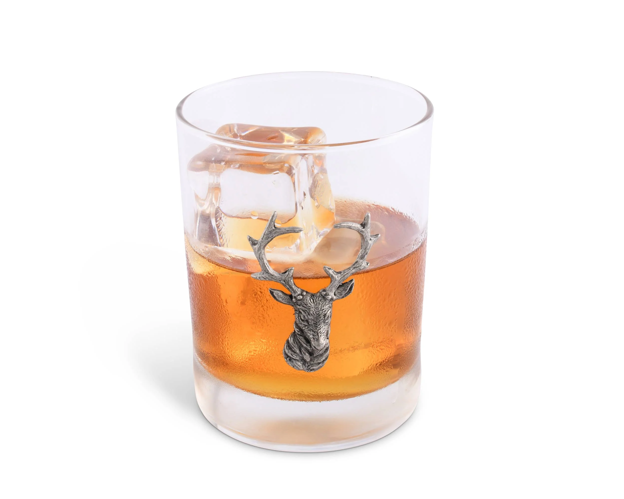 Elk Head Double Old Fashion Bar Glass - Image 3