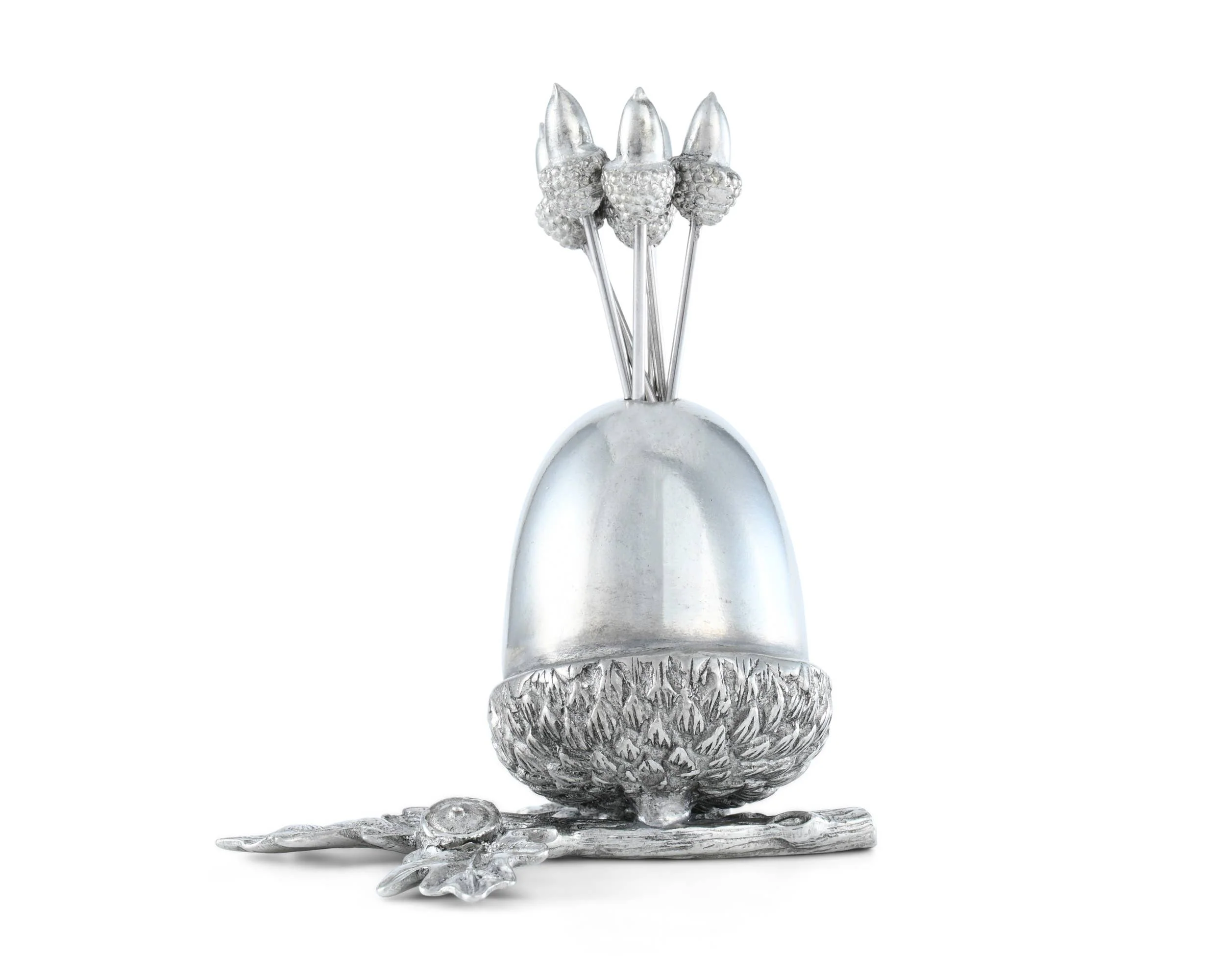 Pewter Acorn Cheese Pick Set - Image 4