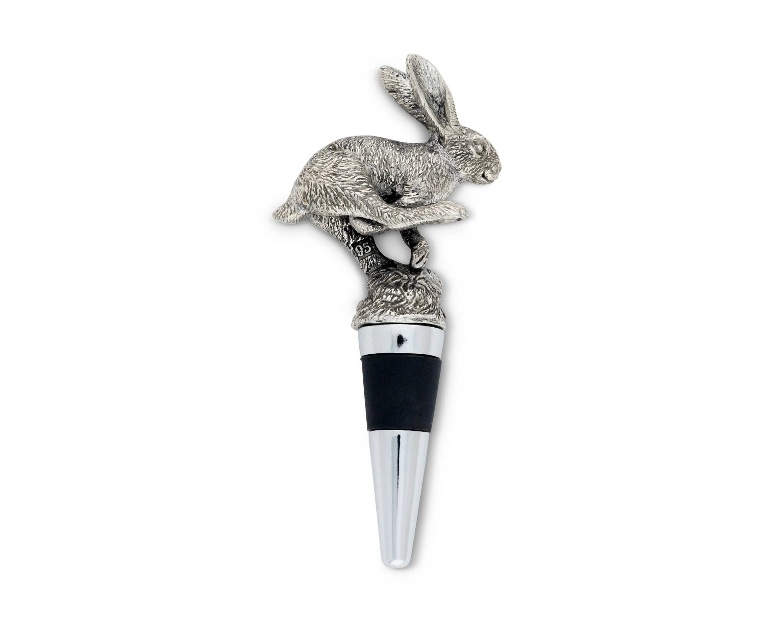 Vagabond House - Pewter Jumping Hare Bottle Stopper - Image 2