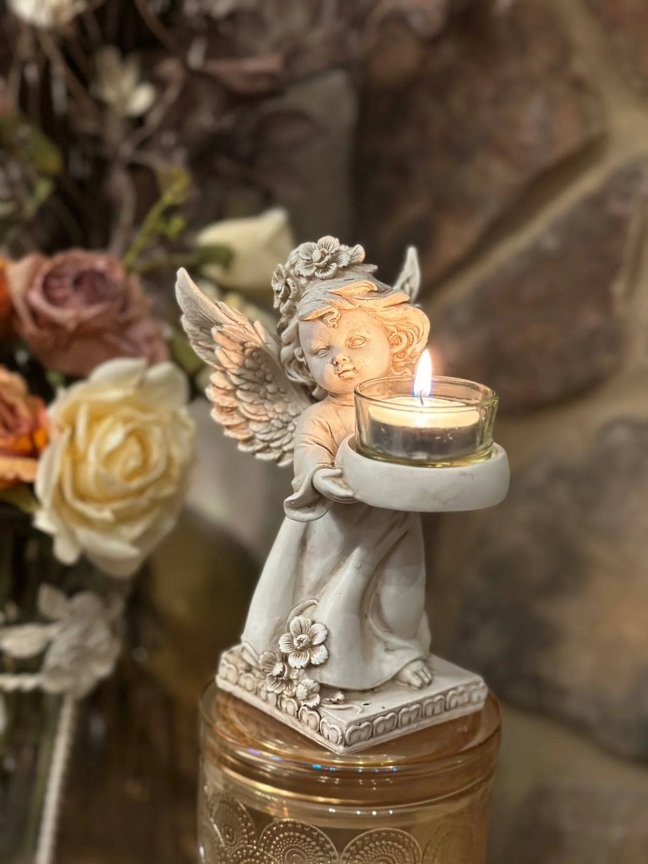 Angel Tea Light Candle Holder - Image 2