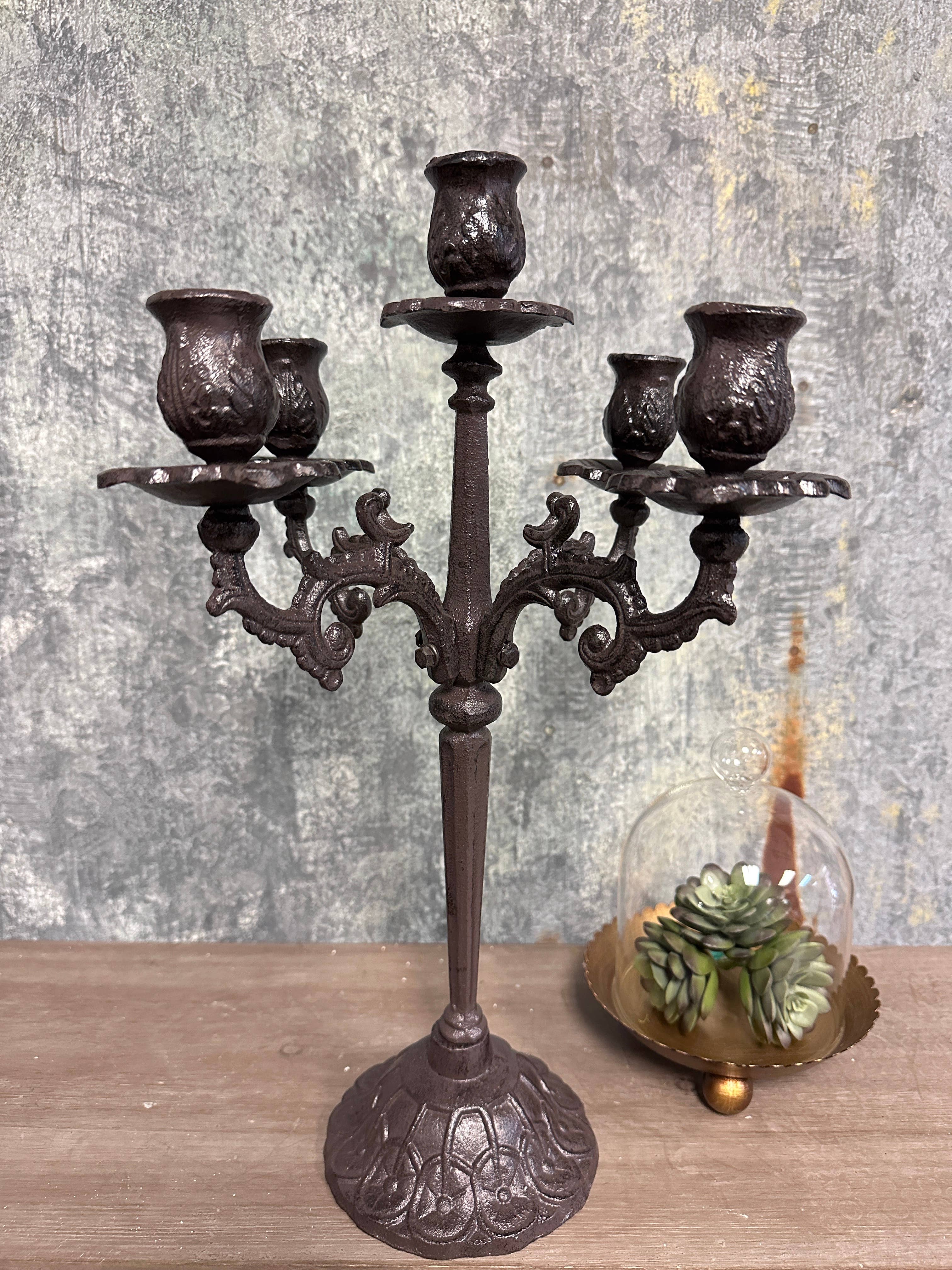Vagabond Vintage - Heavy Duty Cast Iron Candelabra - Image 2