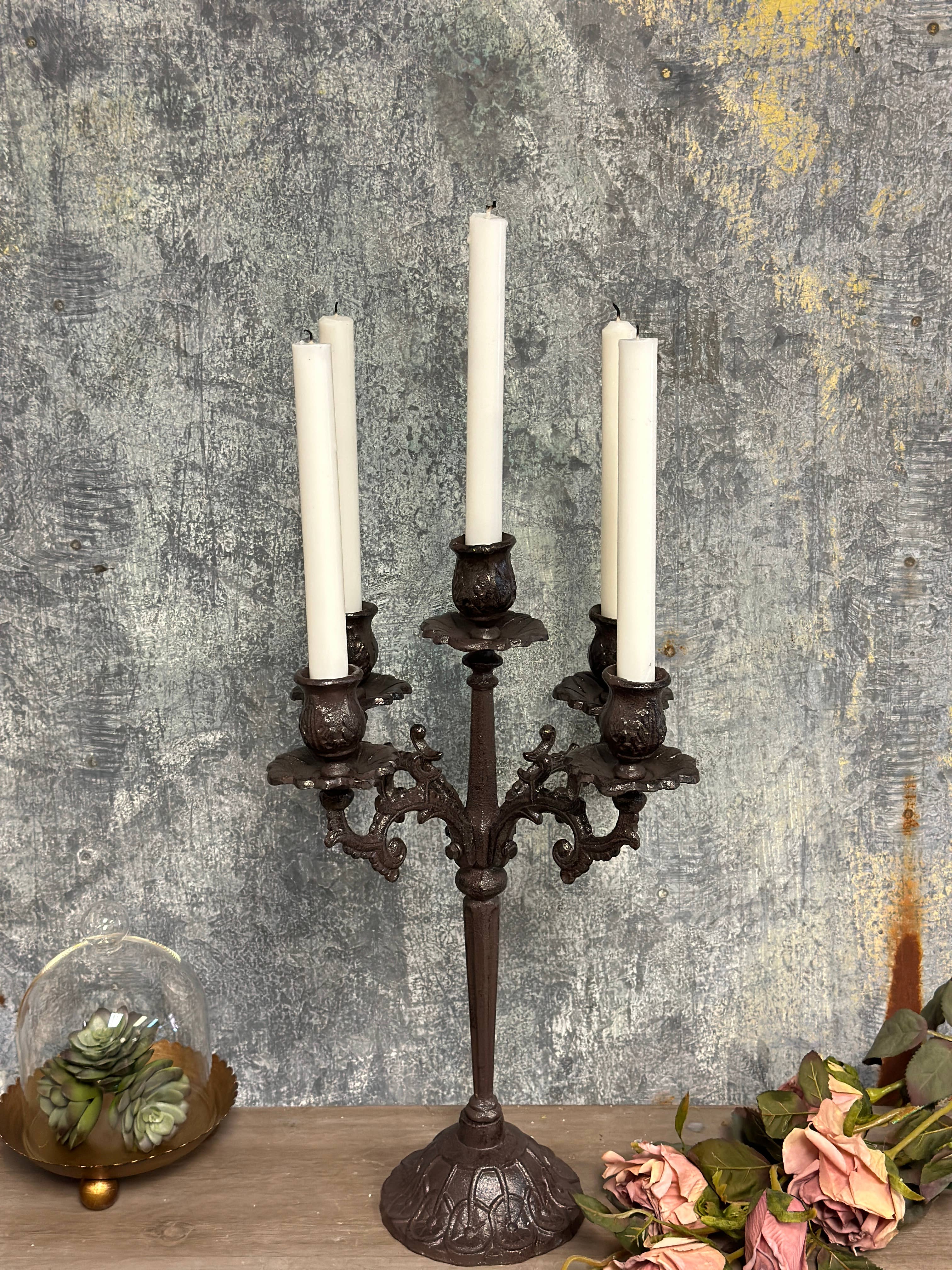 Vagabond Vintage - Heavy Duty Cast Iron Candelabra - Image 3