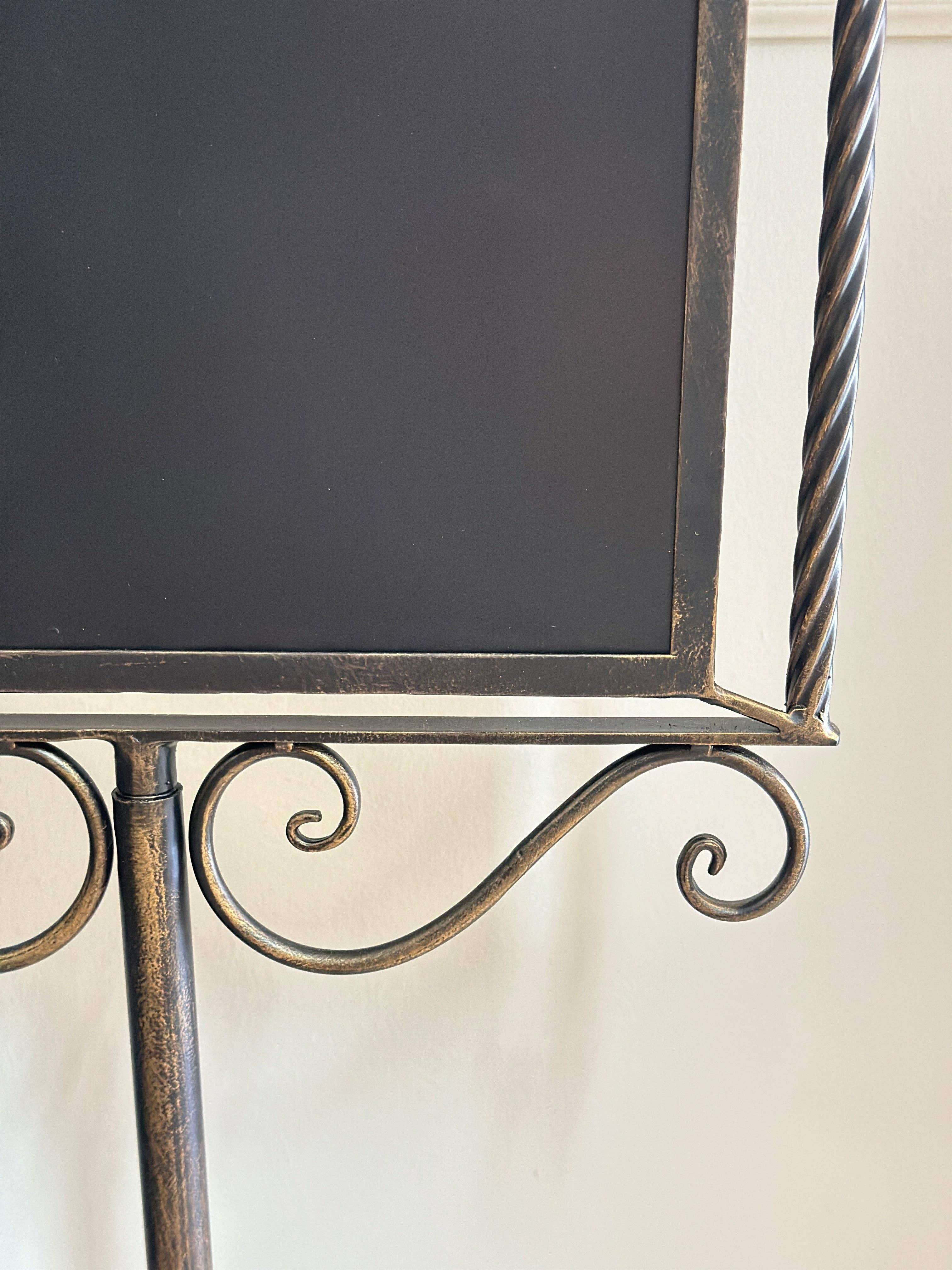 Metal Pedestal Chalkboard with Bird Accents - Image 3
