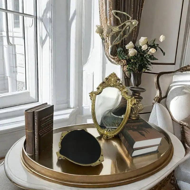 Vintage Baroque-Style Gold Mirror - Image 2