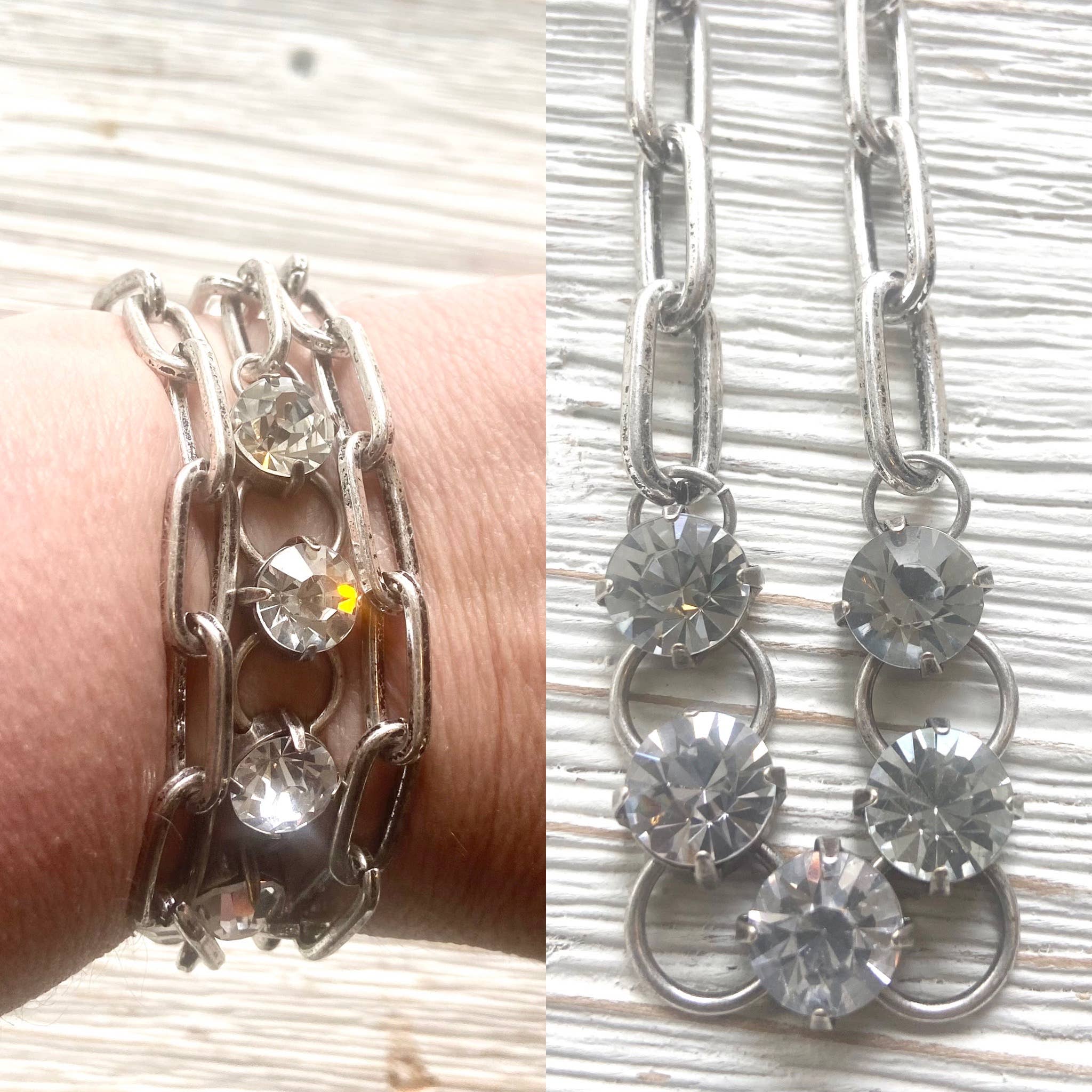 2 in 1 wrap crystal wrap necklace bracelet boutique jewelry - Image 2